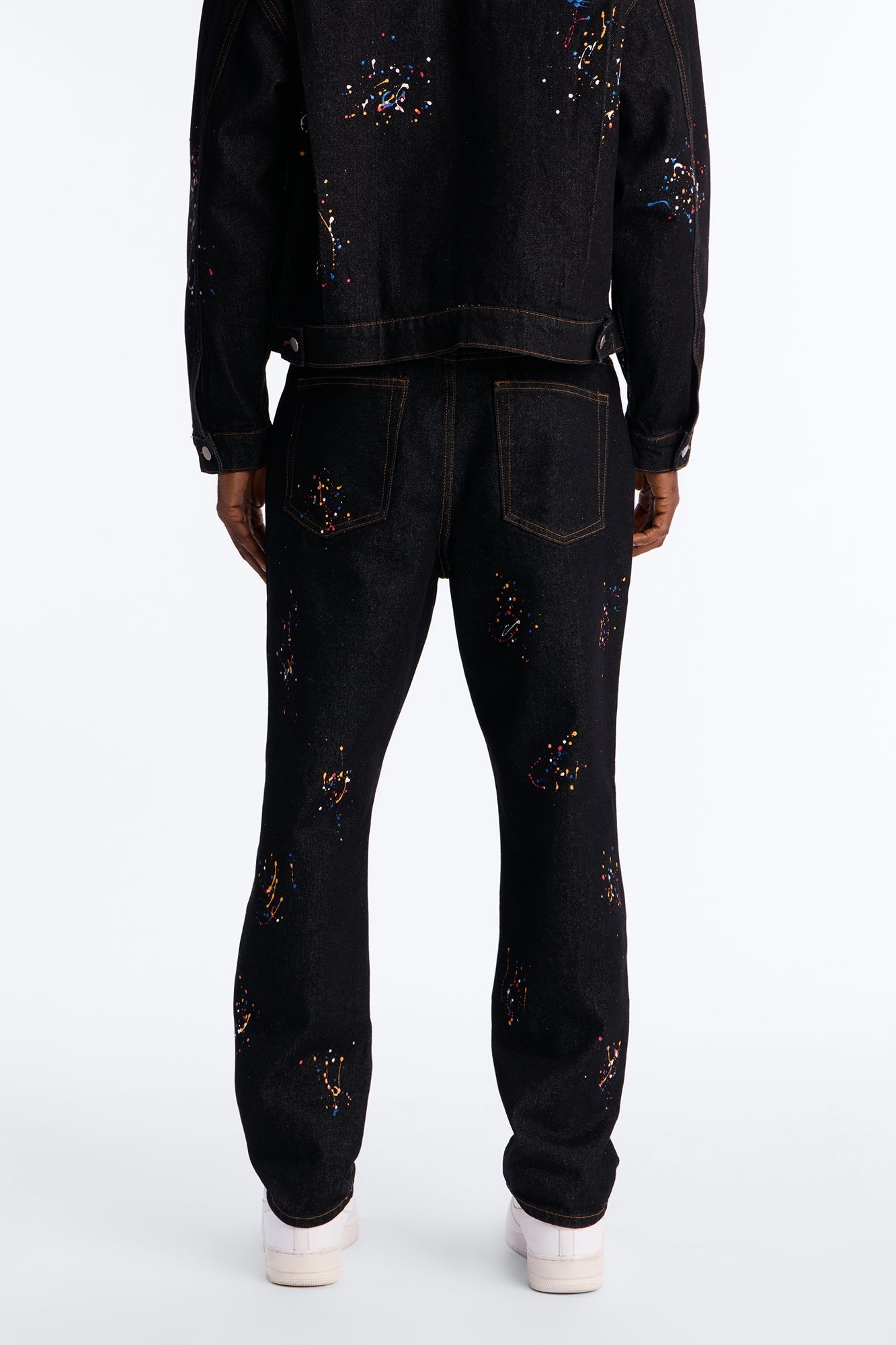 Slim Studio Paint Jeans - Dark Wash Fashion Nova