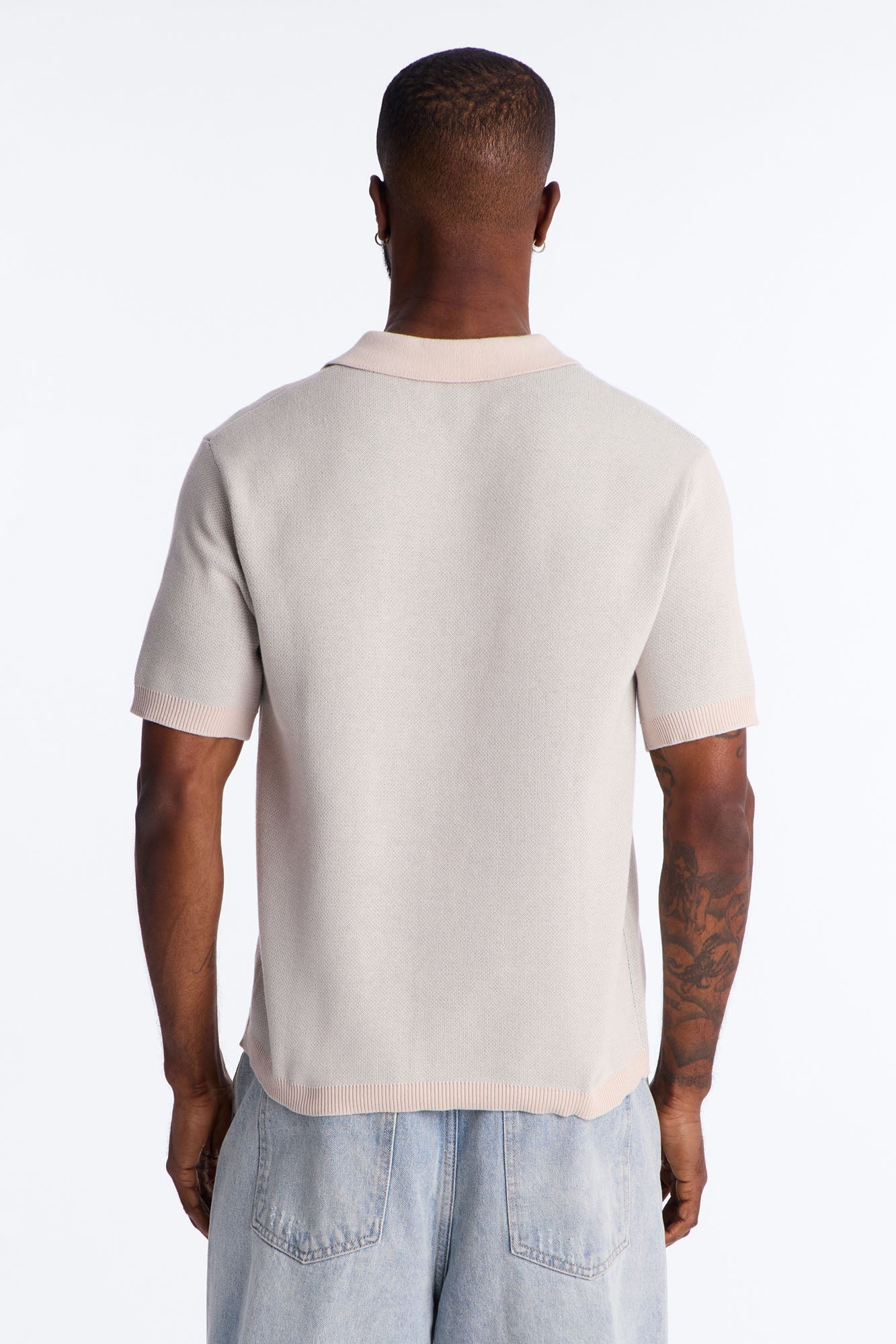 88 Apex Johnny Collar Knit Top - Cream Fashion Nova