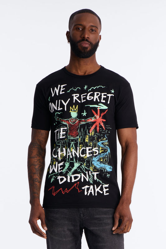 Fortunate Favors The Bold Puff Print Short Sleeve Tee - Black Fashion Nova