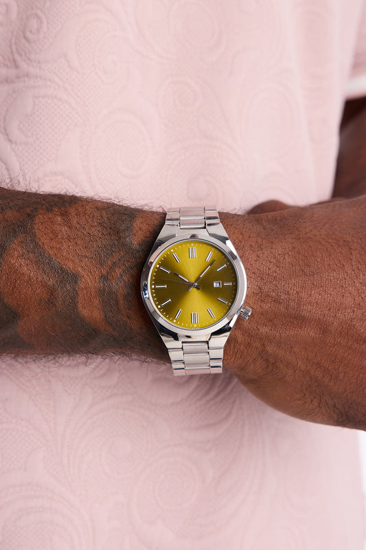 Shifting Dimensions Watch - Silver/Brown Fashion Nova