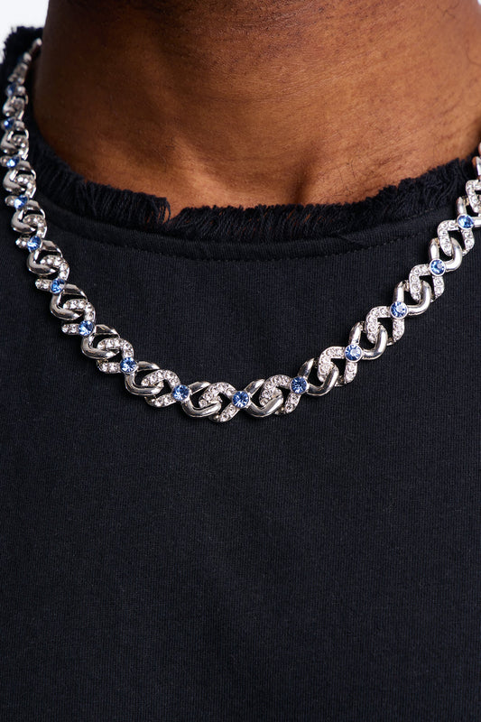 Frosted Tide Chain Necklace - Silver Fashion Nova