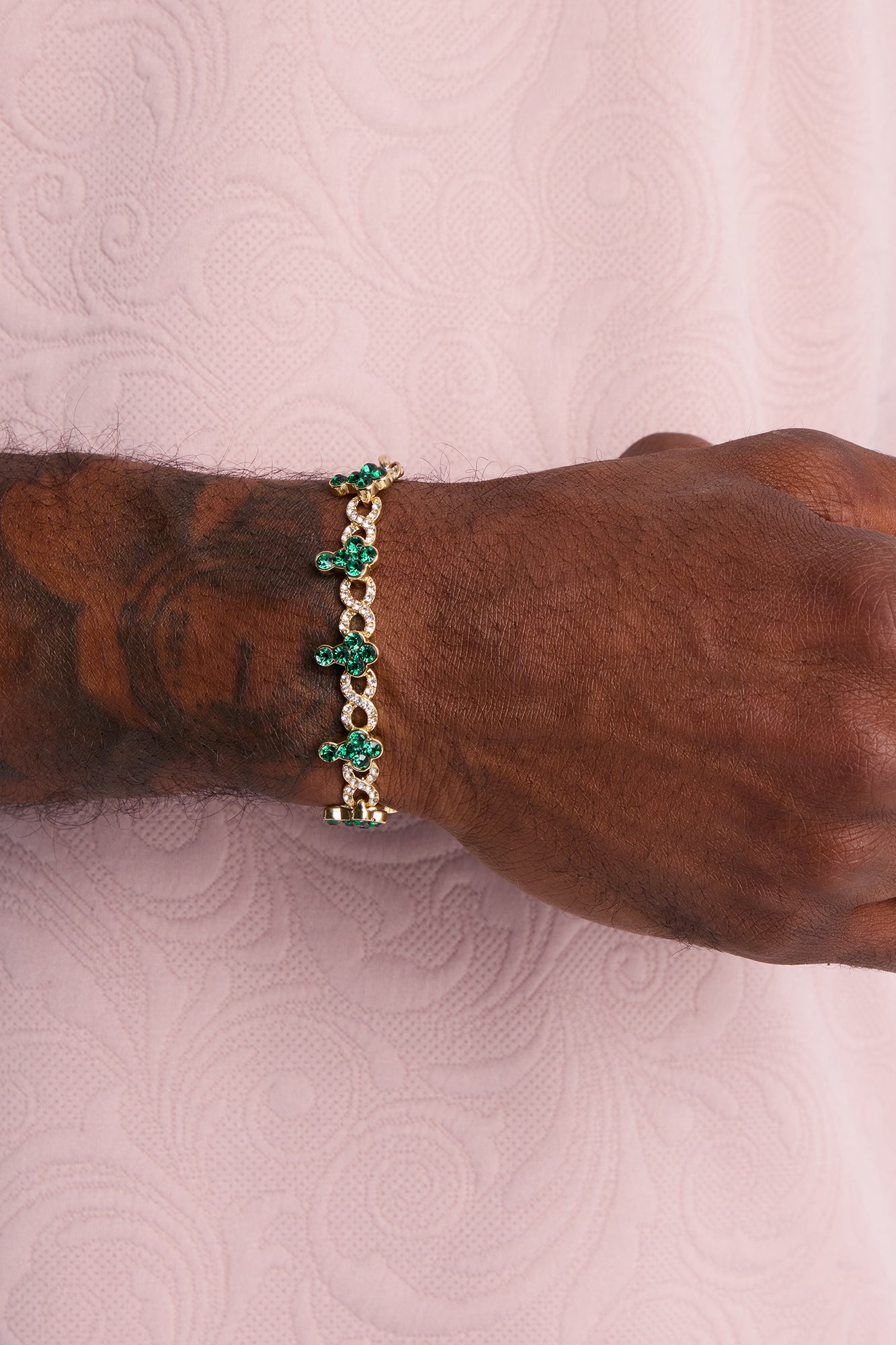Eternal Emerald Cross Bracelet - Gold Fashion Nova