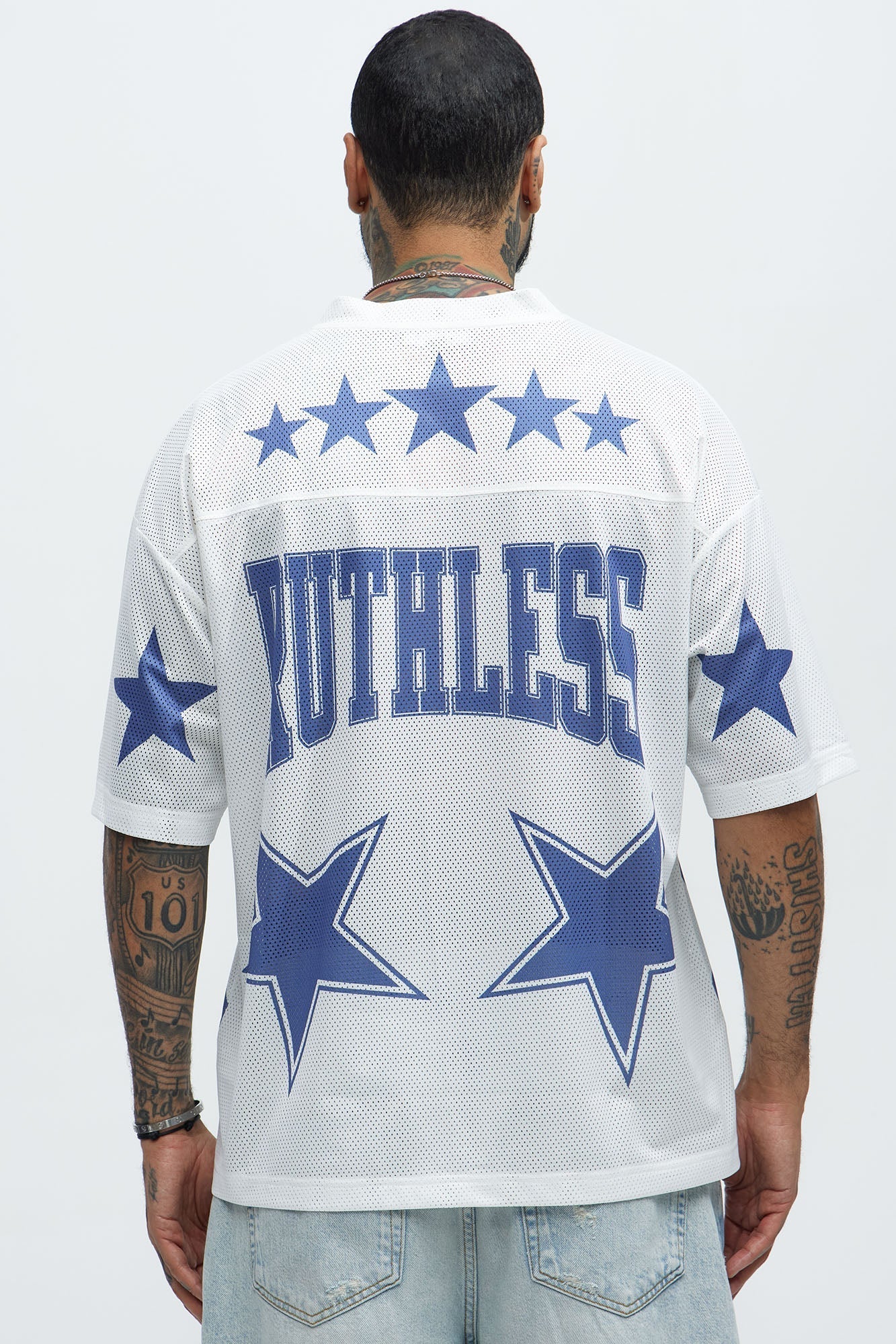 Ruthless Champion Short Sleeve Jersey - White Fashion Nova