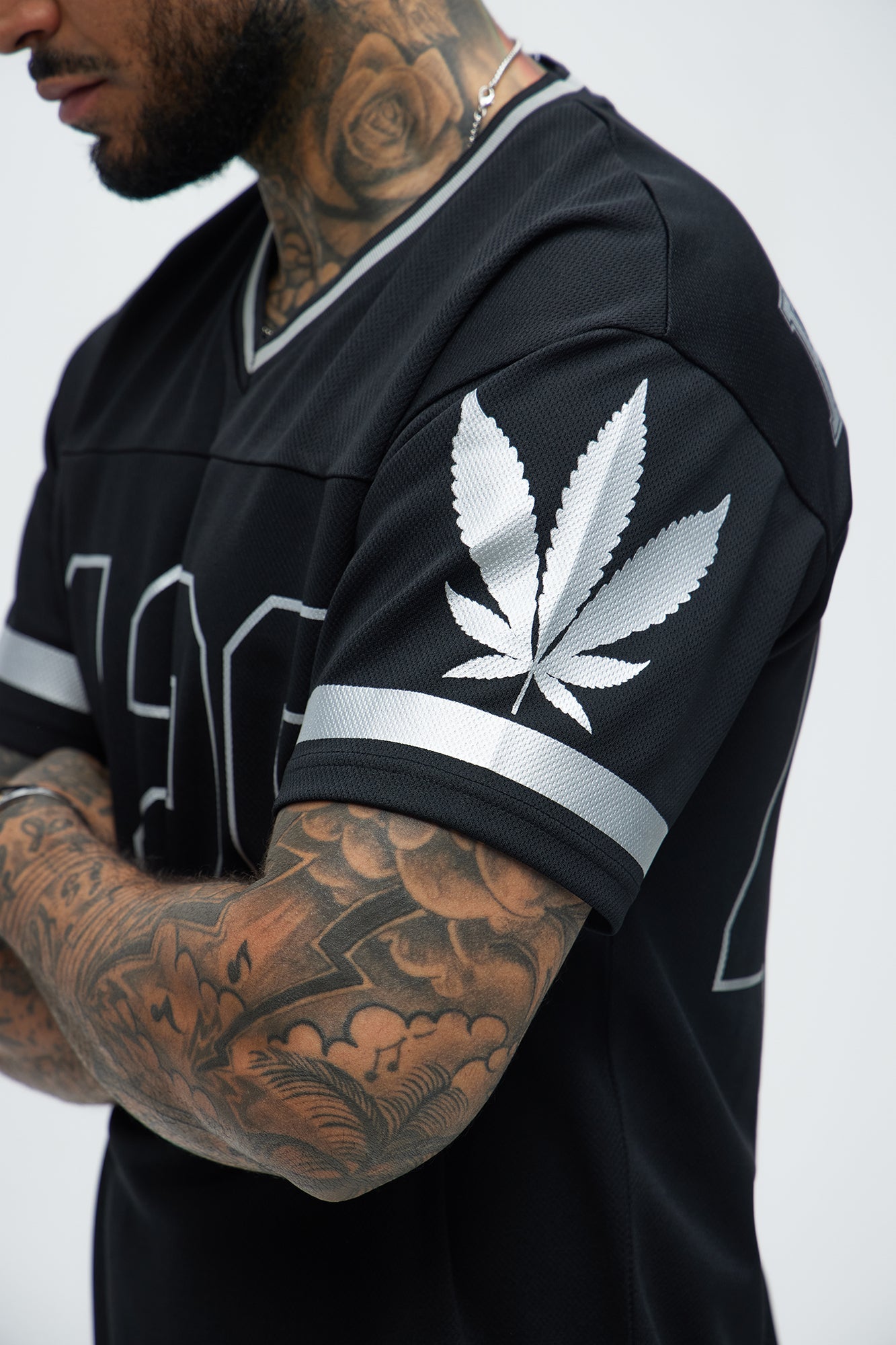 420 Mesh Football Jersey - Black Fashion Nova
