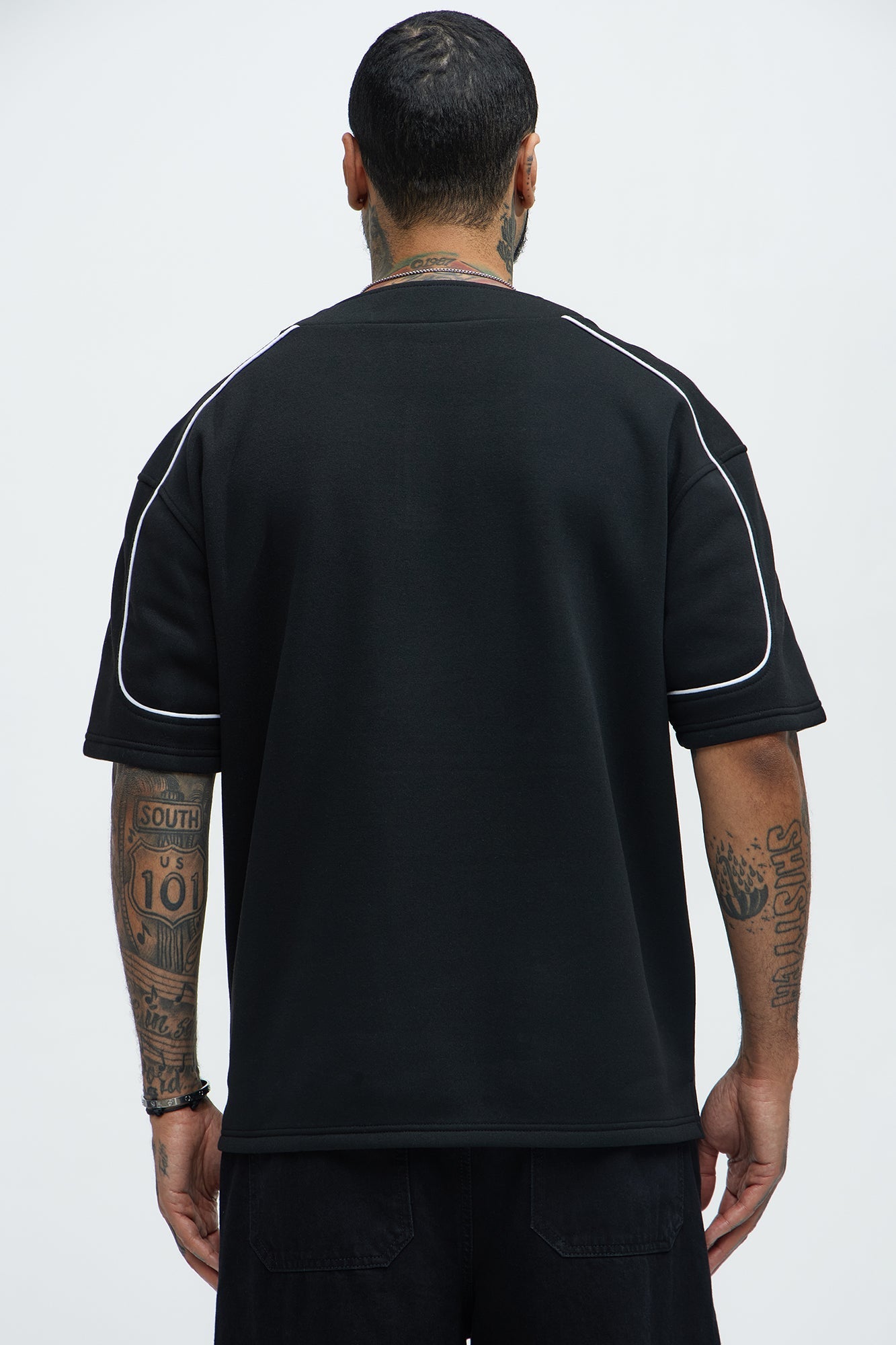 Classic New York Short Sleeve Henley - Black Fashion Nova