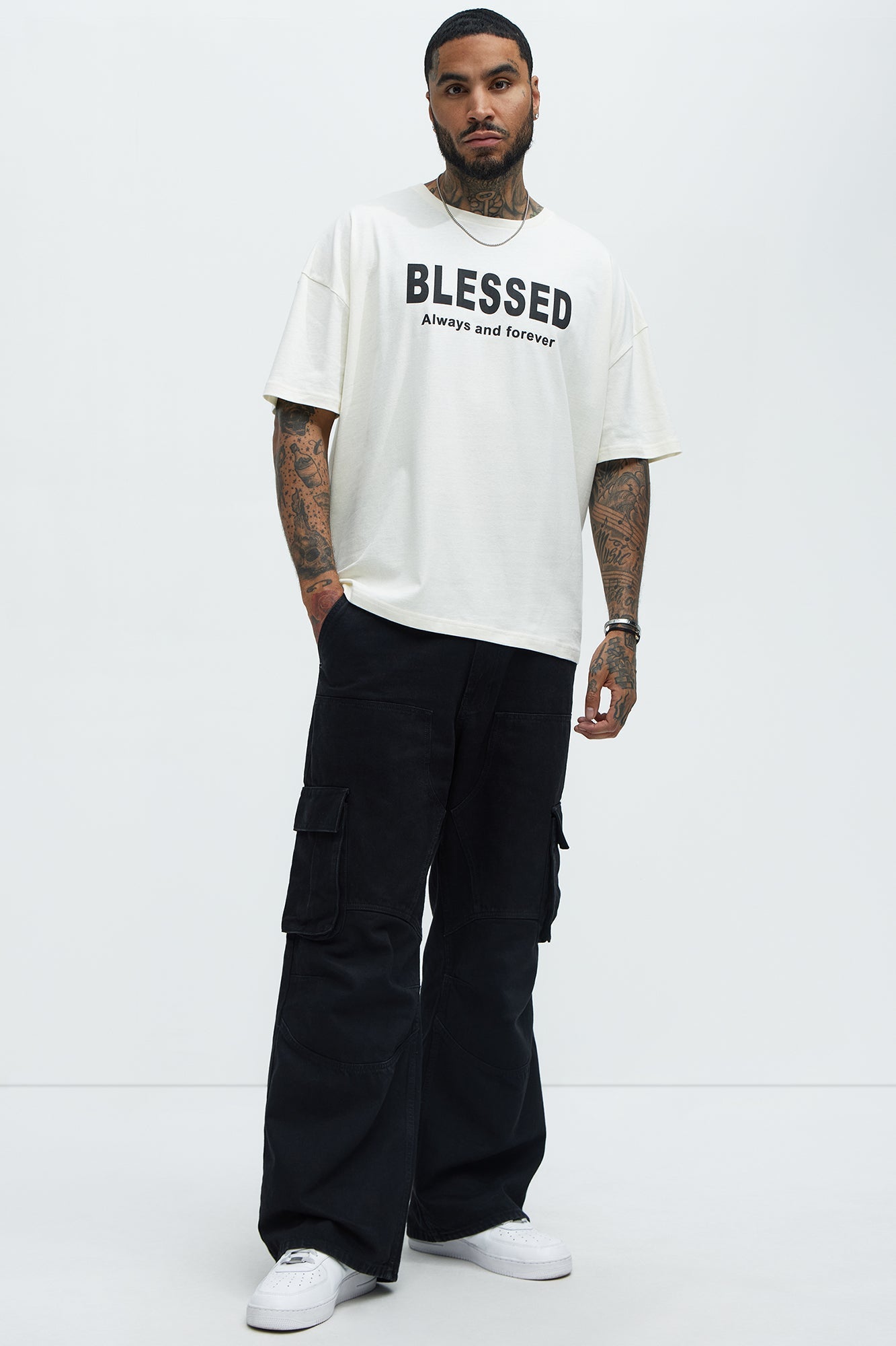 Blessed Oversized Short Sleeve Tee - White Fashion Nova