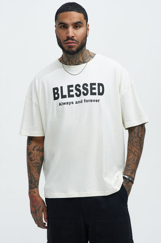 Blessed Oversized Short Sleeve Tee - White Fashion Nova