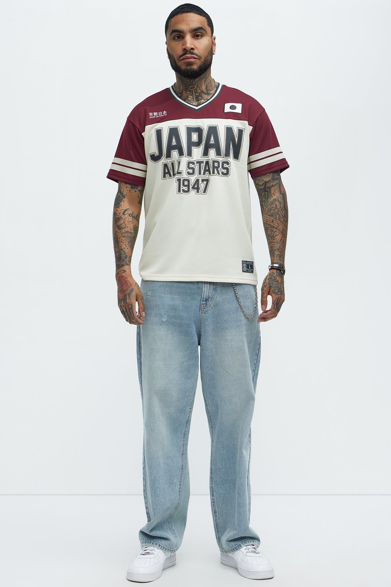 Japan All Stars Jersey - Burgundy/combo Fashion Nova