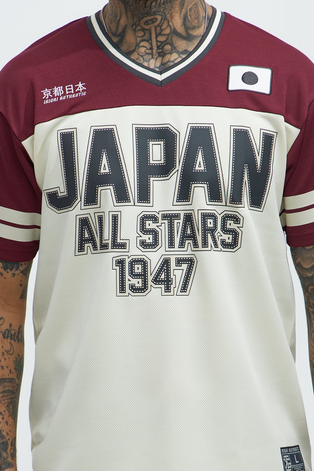 Japan All Stars Jersey - Burgundy/combo Fashion Nova
