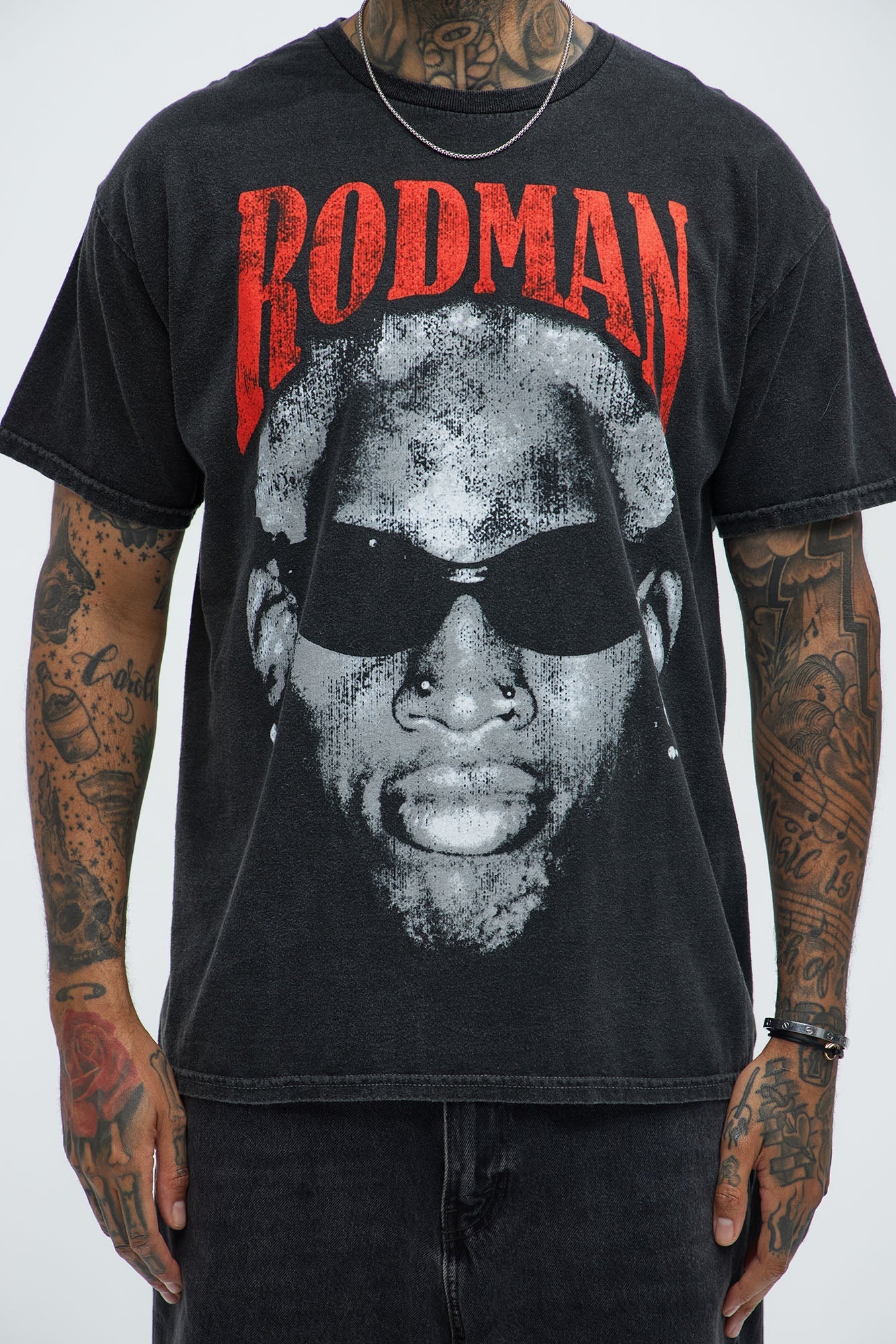 Dennis Rodman Short Sleeve Tee - Black Fashion Nova