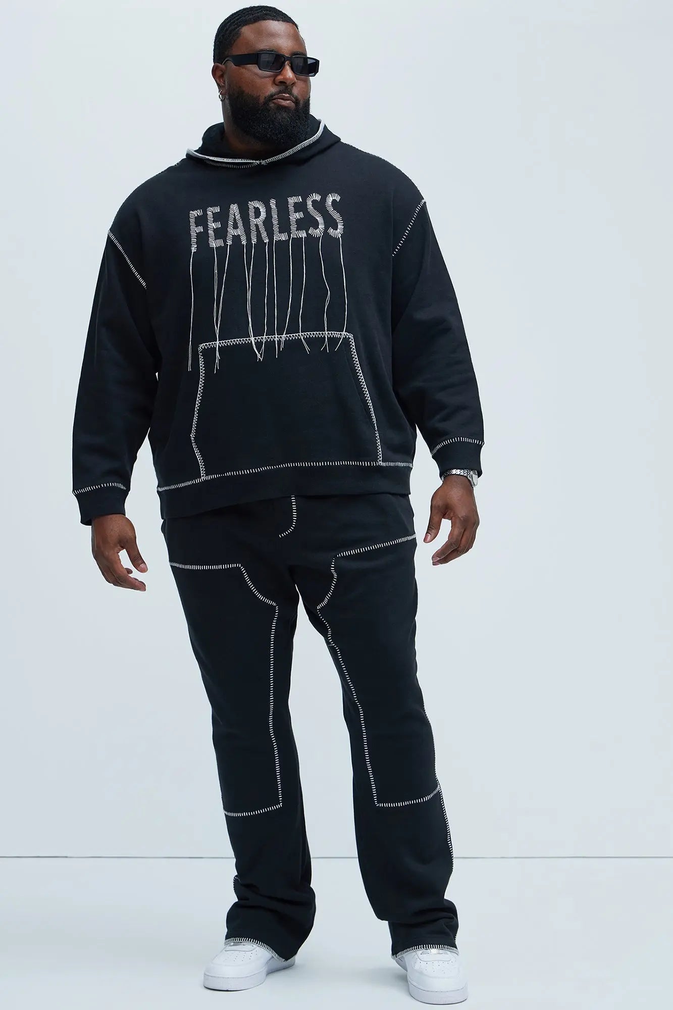 Tyson Stitch Hoodie - Black Fashion Nova