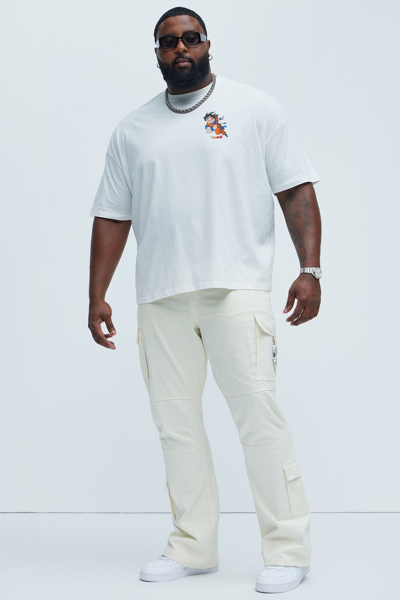 Nikko Slim Flare Pants - Cream Fashion Nova