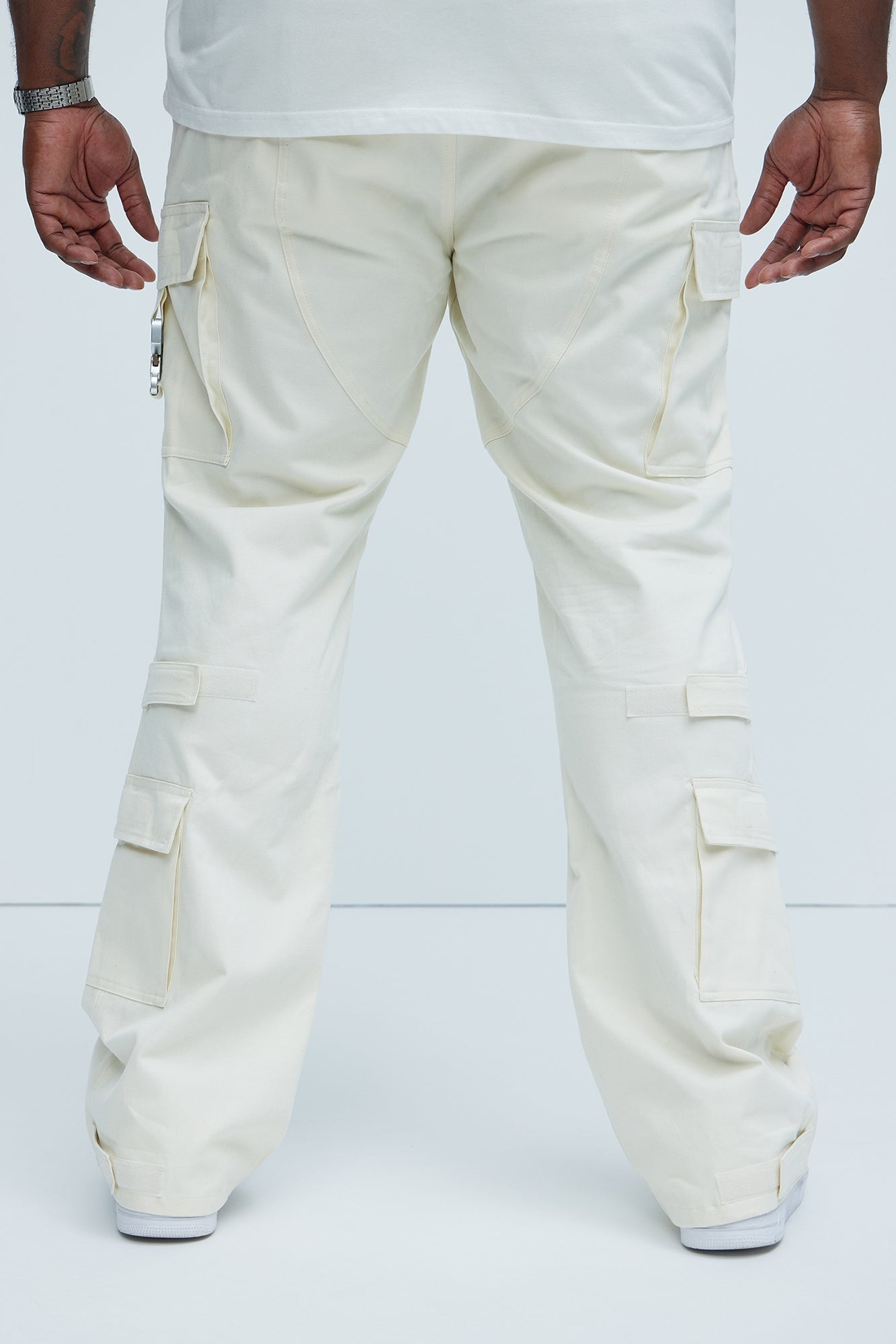 Nikko Slim Flare Pants - Cream Fashion Nova