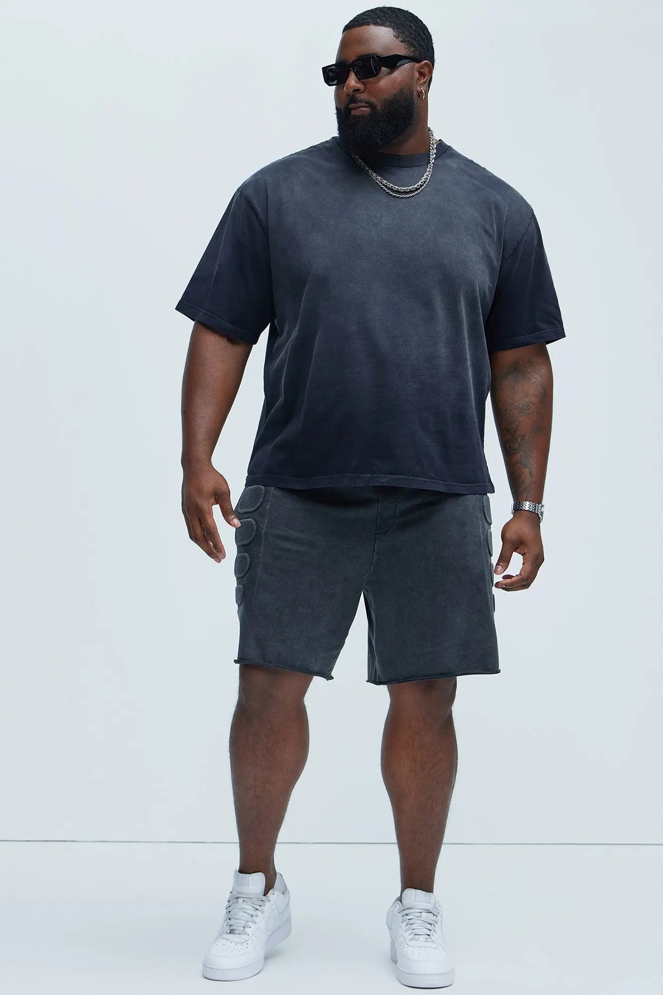Dion Relaxed Tee - Black Wash Fashion Nova