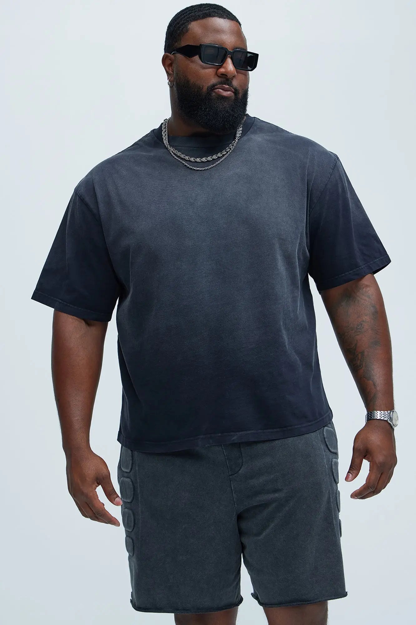 Dion Relaxed Tee - Black Wash Fashion Nova