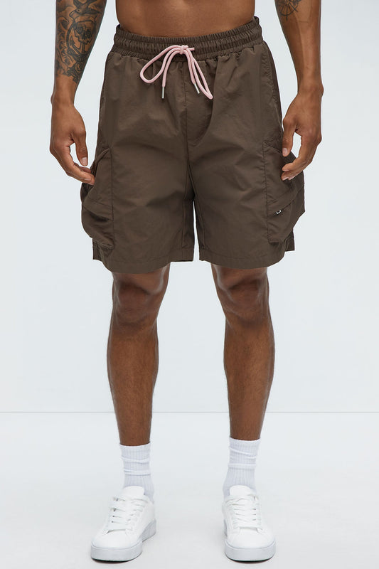 Take A Hike Cargo Shorts - Brown Fashion Nova