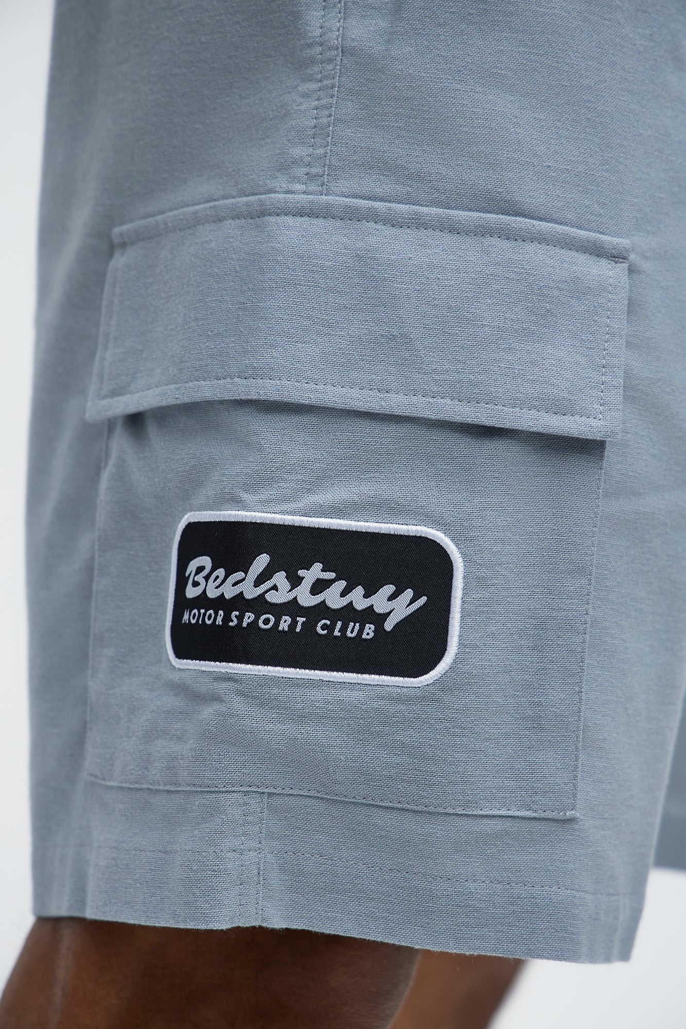 Bedstuy Patch Relaxed Shorts - Light Blue Fashion Nova