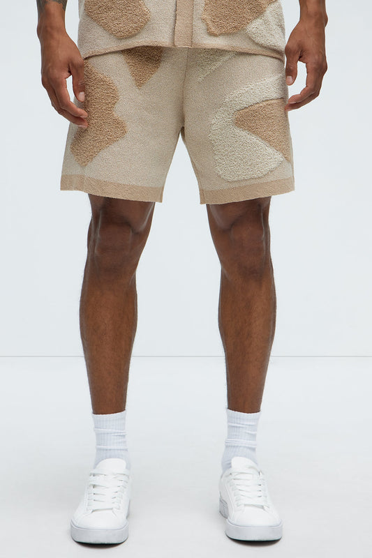 Auron Knitted Shorts - Off White Fashion Nova