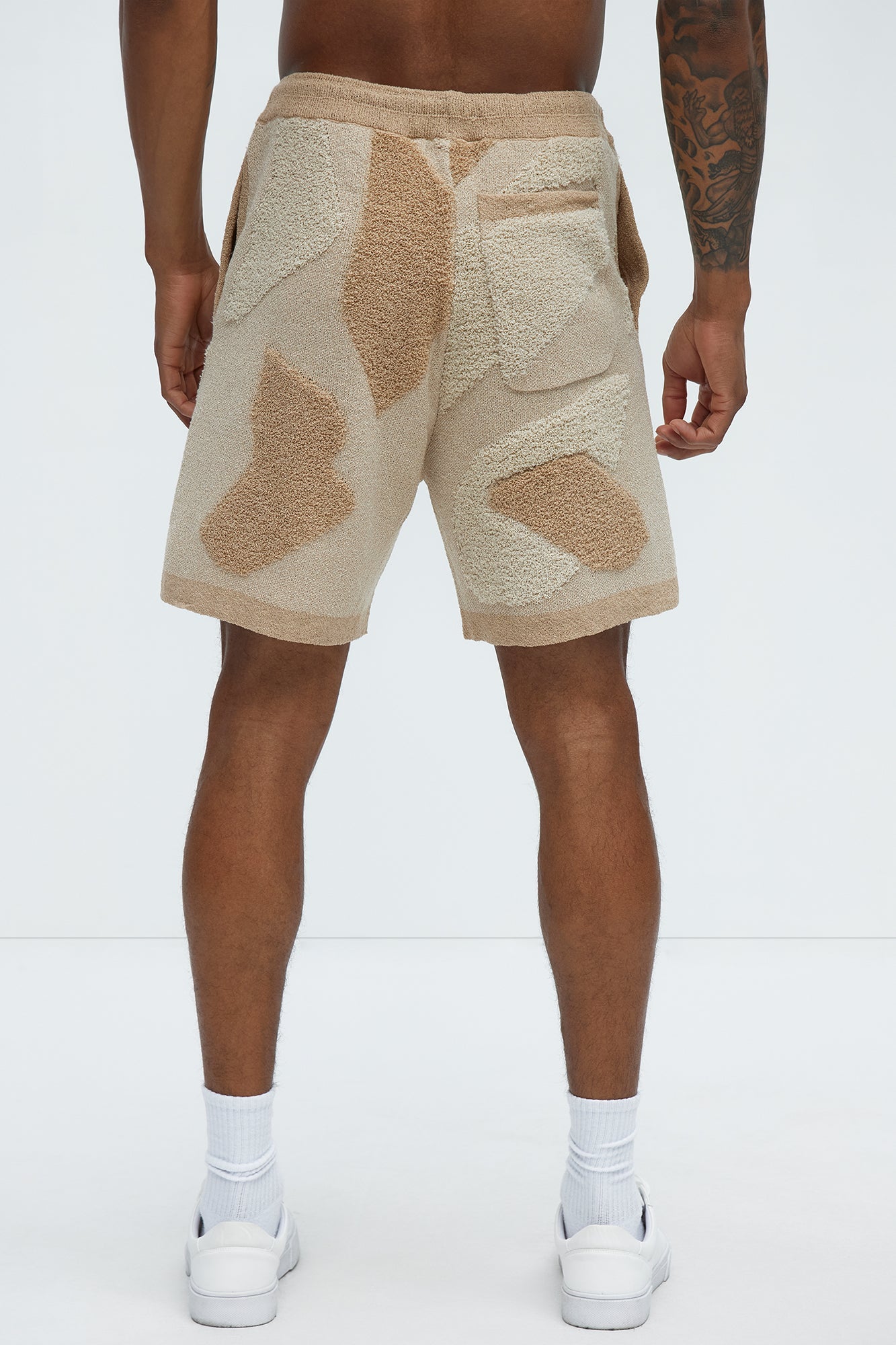 Auron Knitted Shorts - Off White Fashion Nova