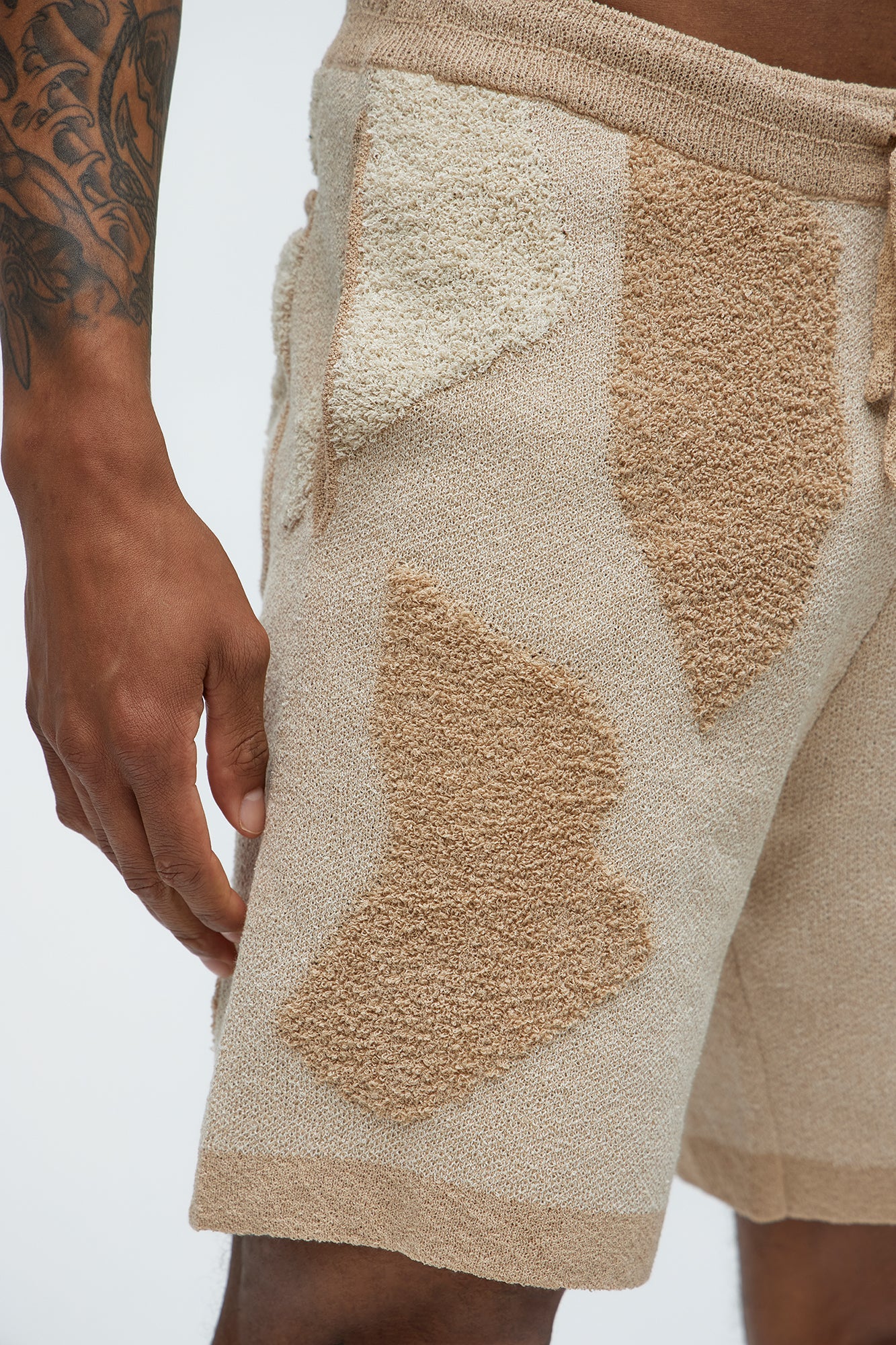 Auron Knitted Shorts - Off White Fashion Nova