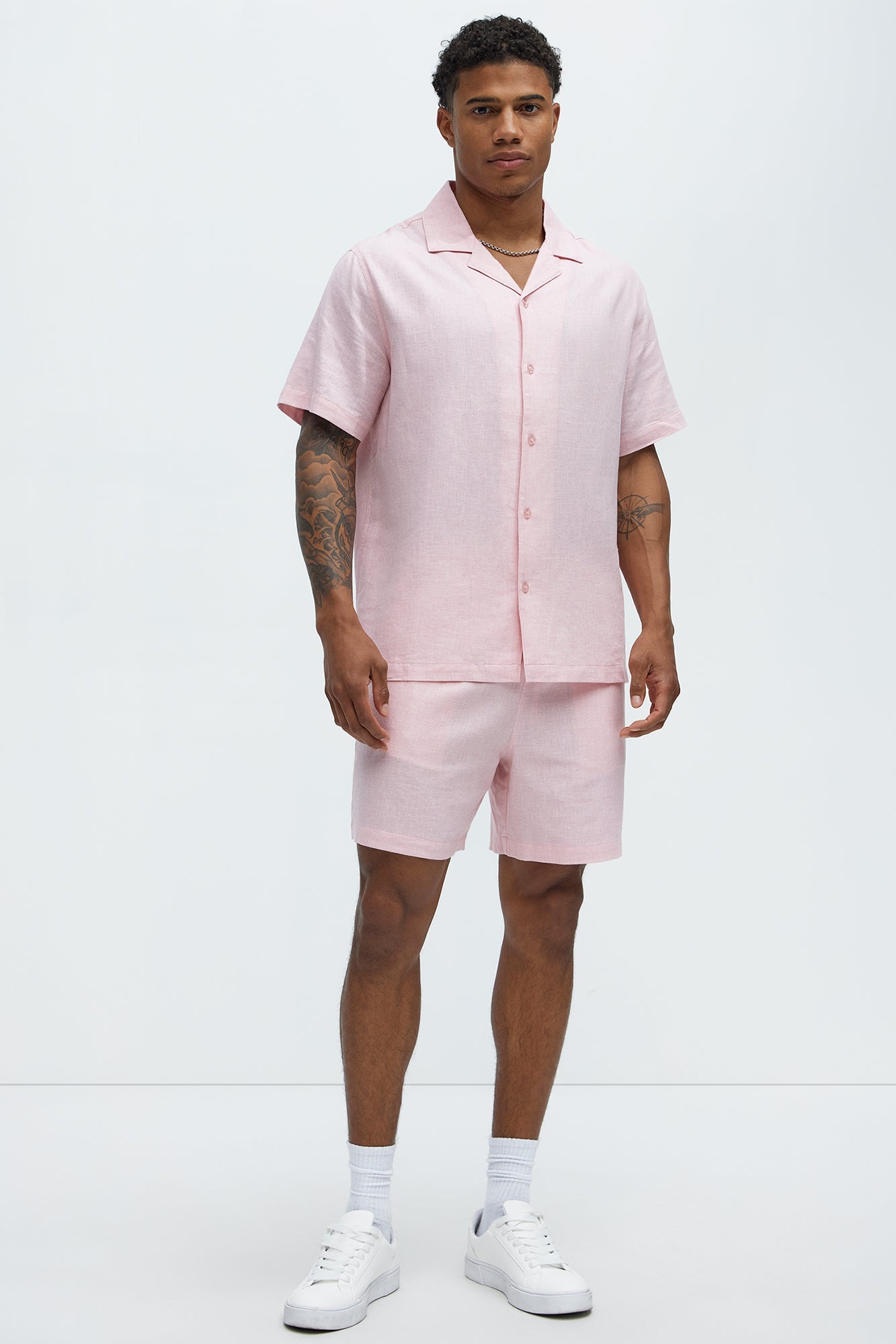 Bahamas Linen Shirt - Pink Fashion Nova