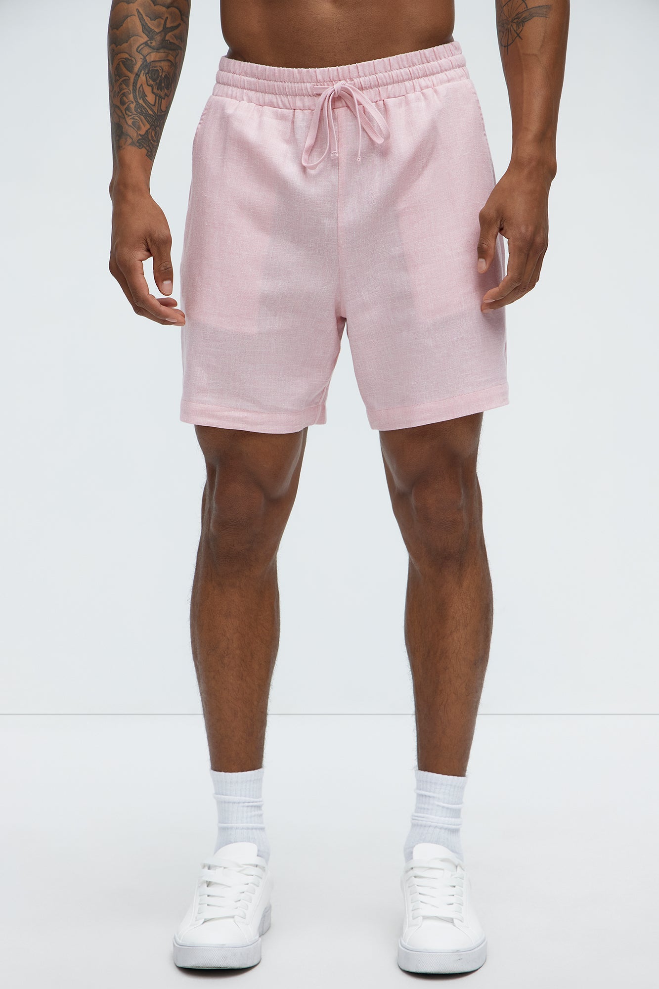 Bahamas Linen Shorts - Pink Fashion Nova