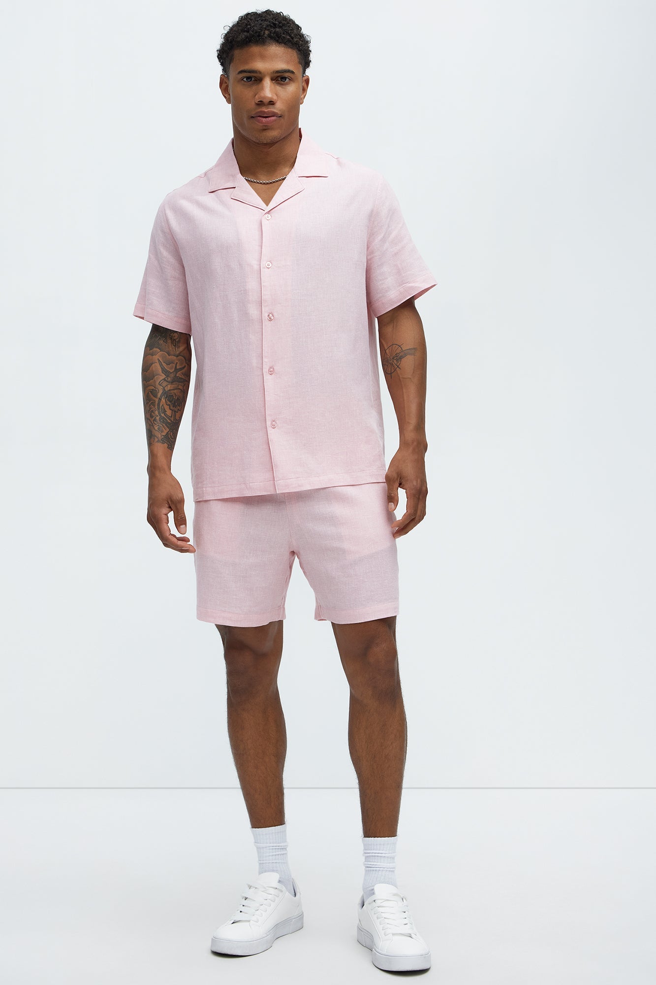 Bahamas Linen Shorts - Pink Fashion Nova