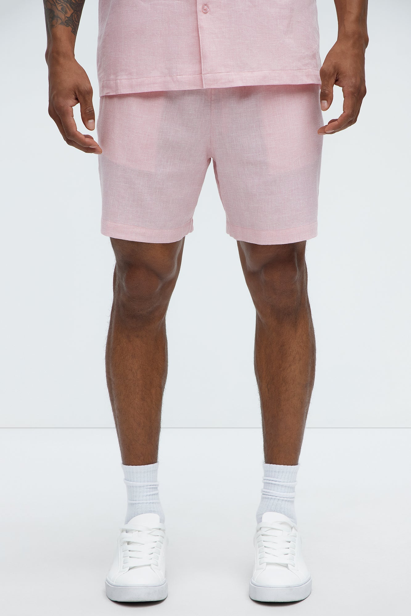 Bahamas Linen Shorts - Pink Fashion Nova