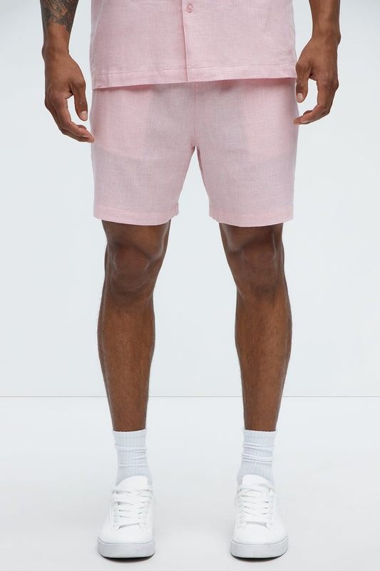 Bahamas Linen Shorts - Pink Fashion Nova