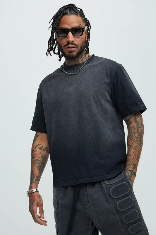 Dion Relaxed Tee - Black Wash Fashion Nova
