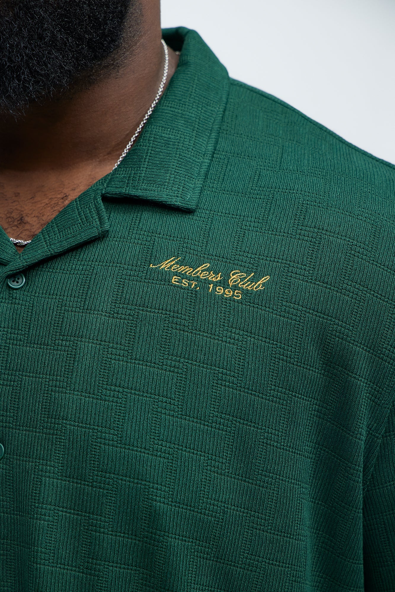 Vintage Short Sleeve Button Up Shirt - Hunter Green Fashion Nova