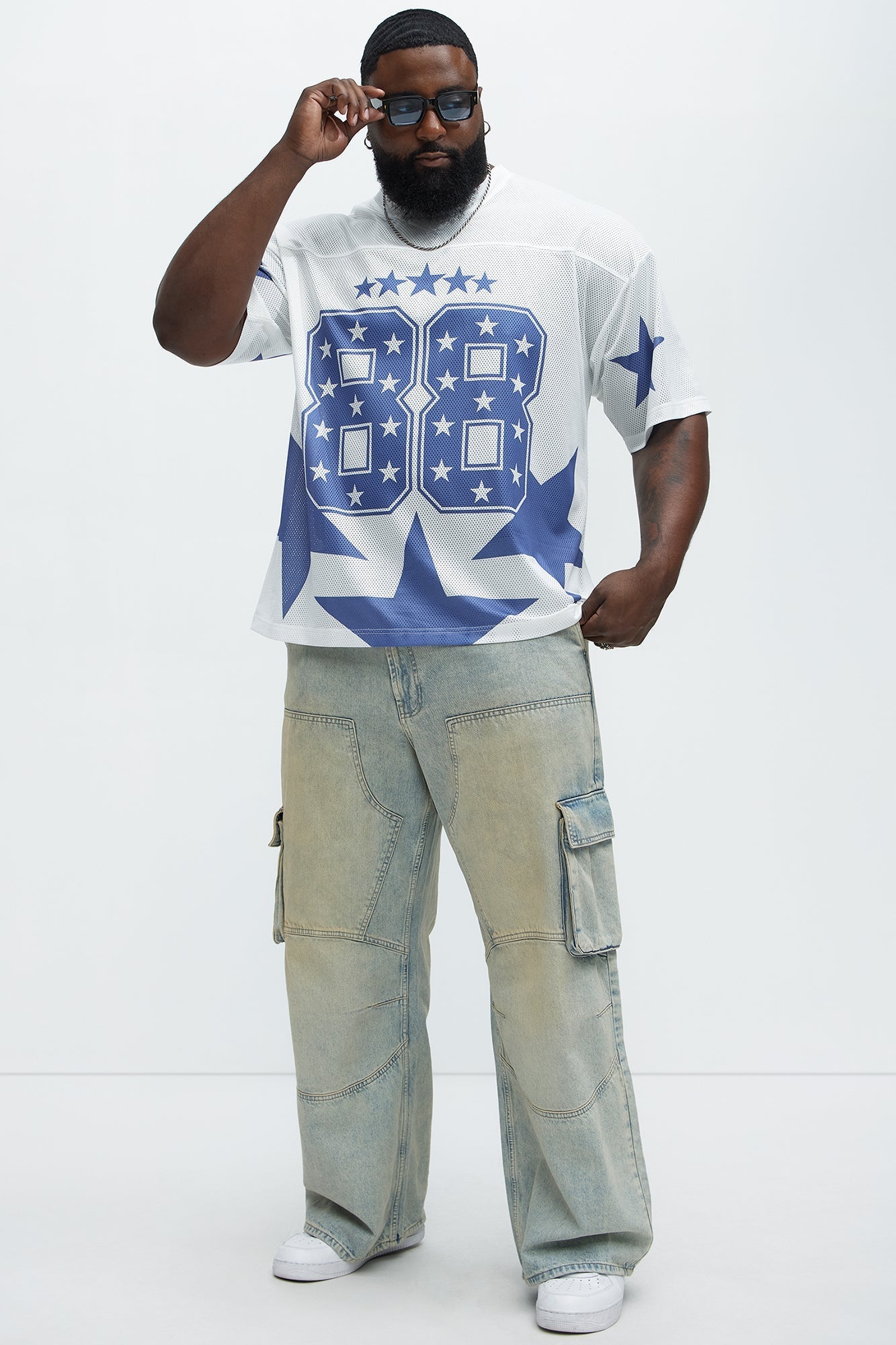Ruthless Champion Short Sleeve Jersey - White Fashion Nova