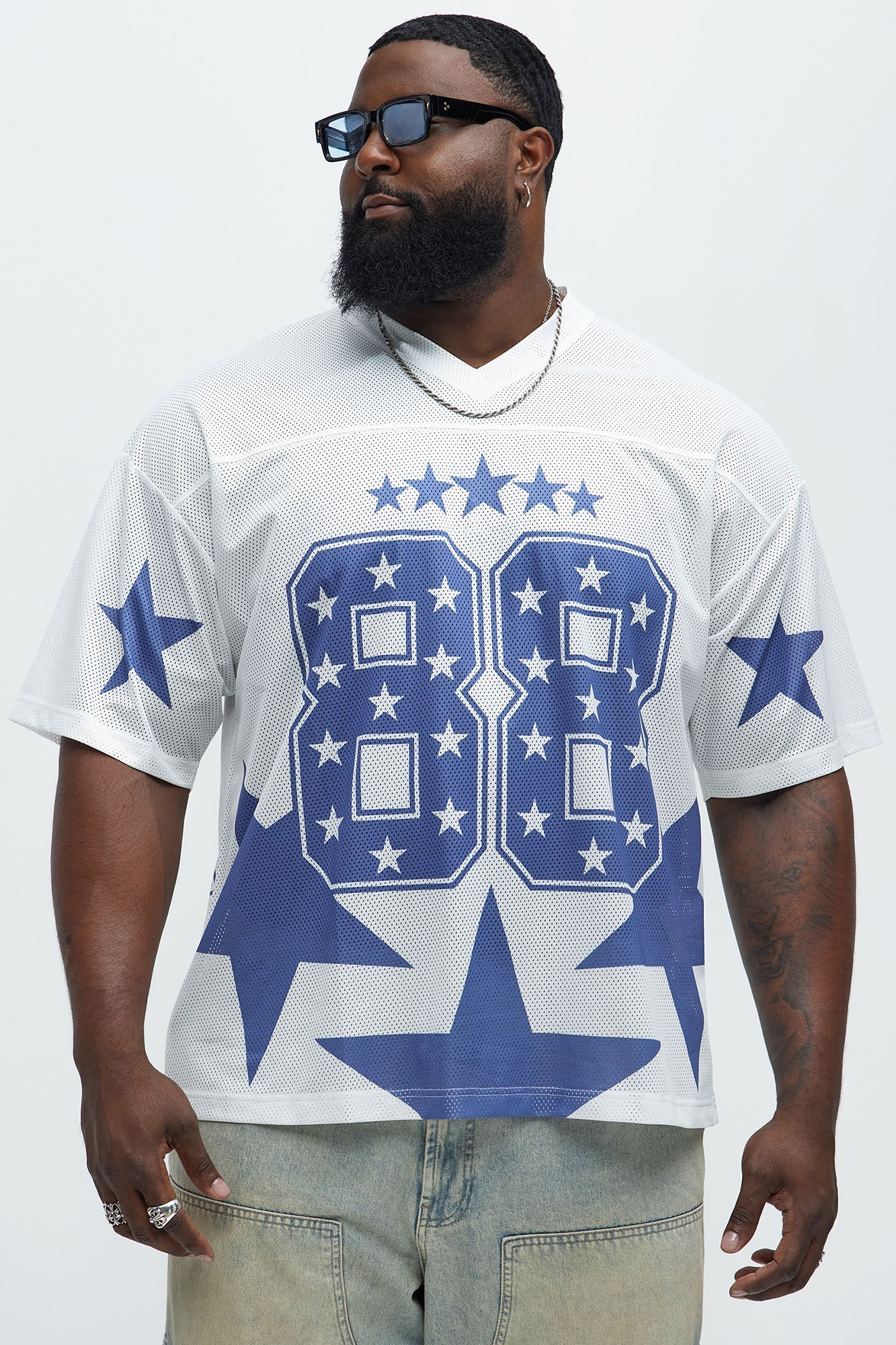 Ruthless Champion Short Sleeve Jersey - White Fashion Nova