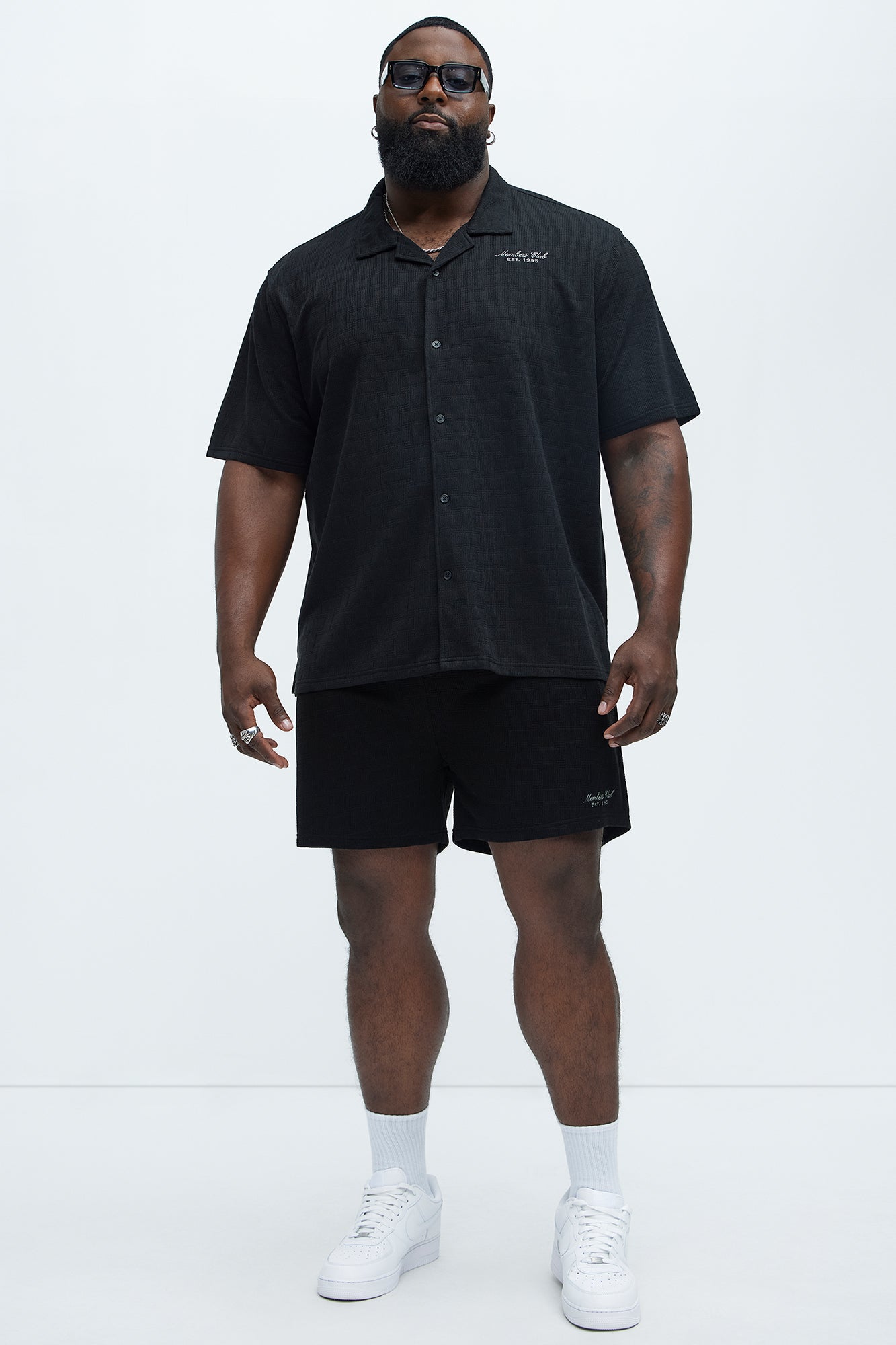 Vintage Short Sleeve Button Up Shirt - Black Fashion Nova