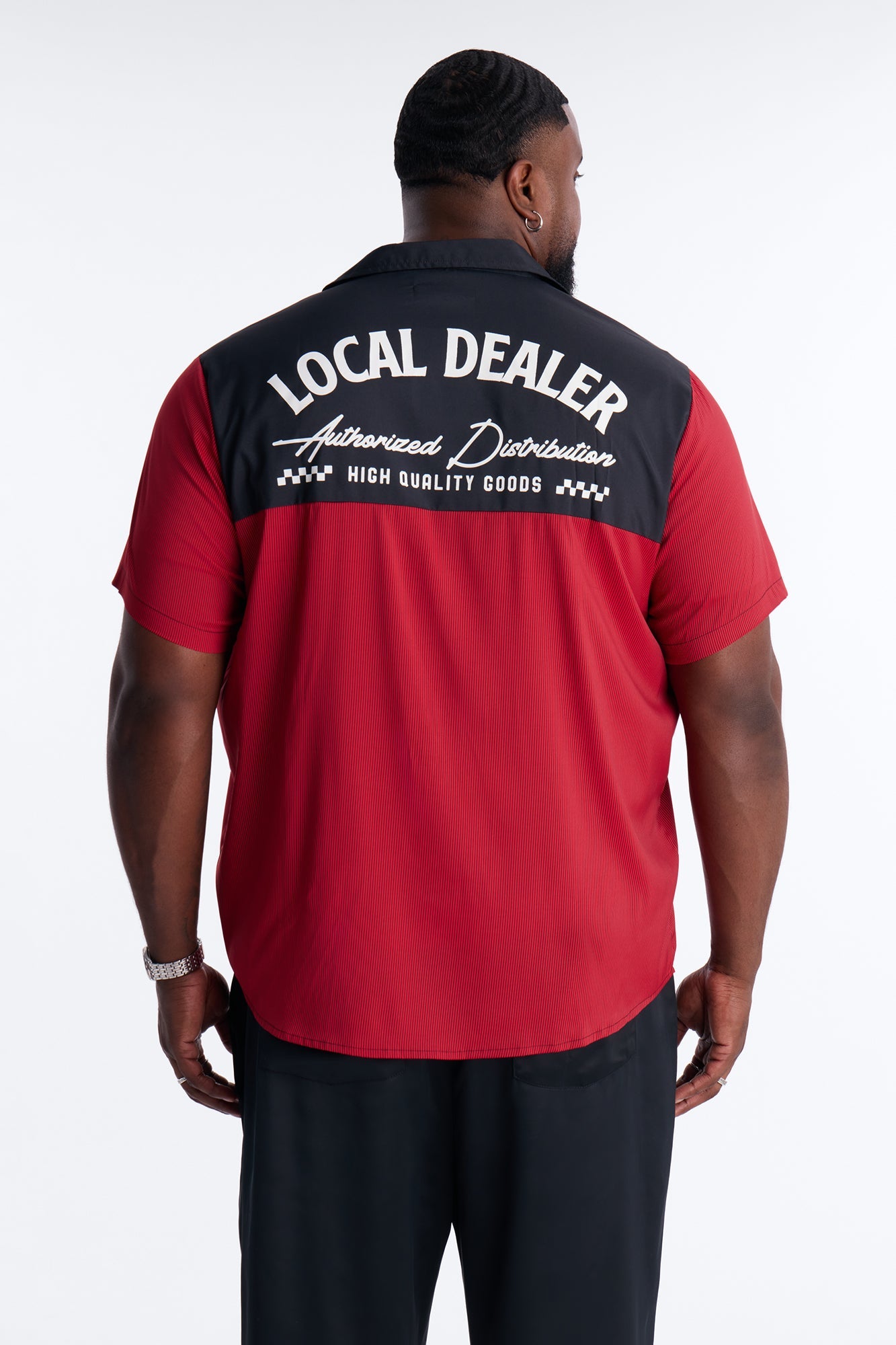 Local Dealer Striped Button Up Shirt - Red Fashion Nova