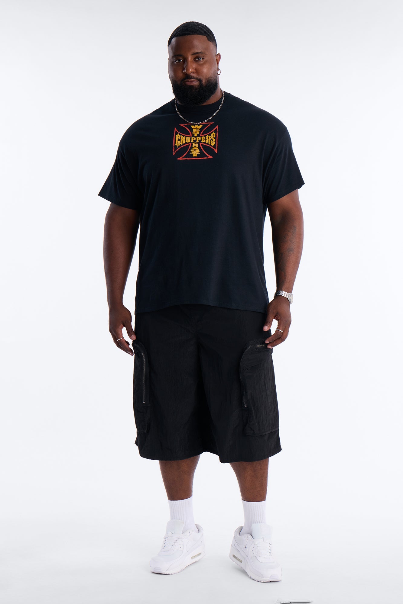 West Coast Choppers Cobra Puff Print Short Sleeve Tee - Black Fashion Nova