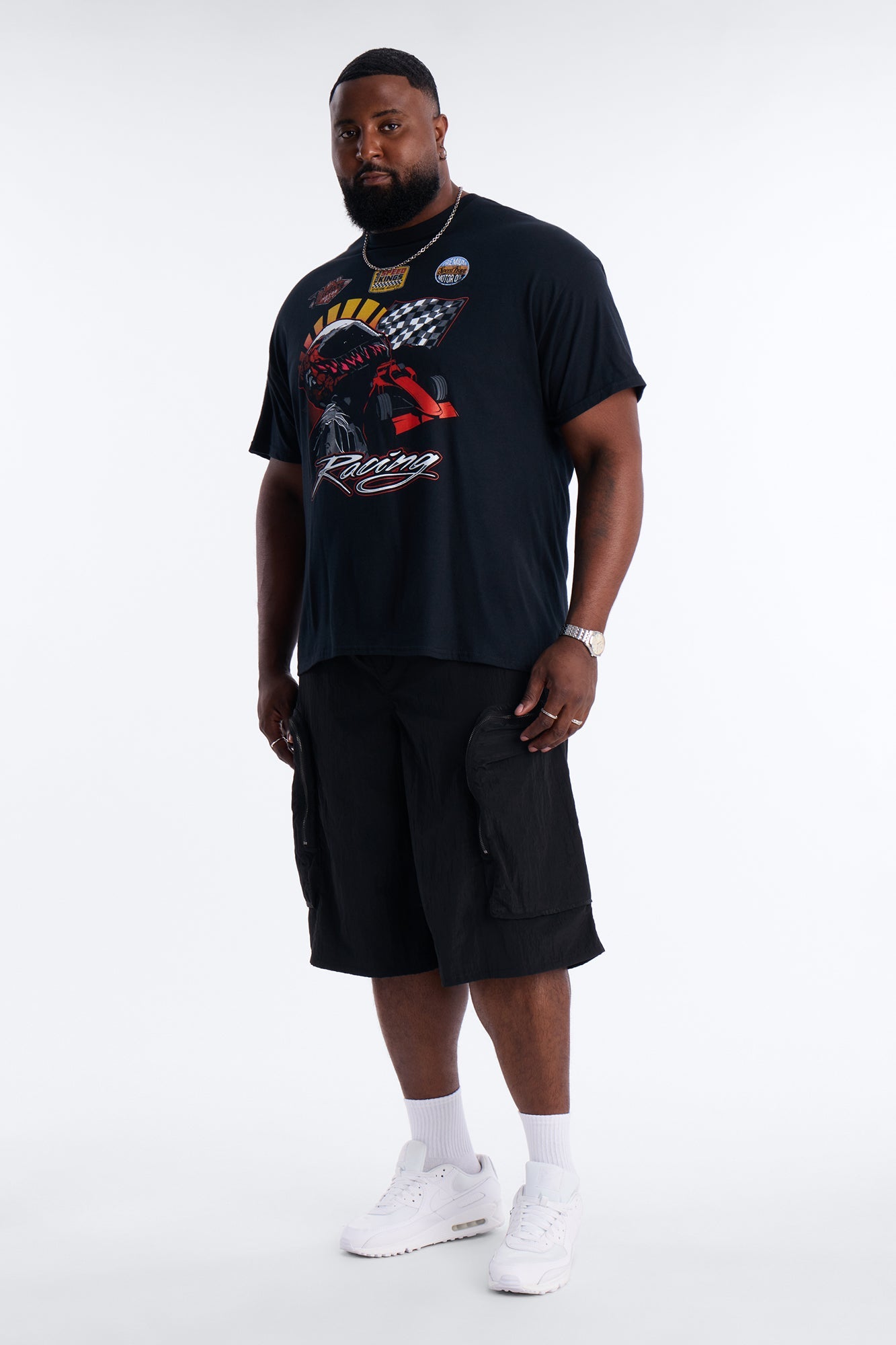 Pure Speed Racing Short Sleeve Tee - Black Fashion Nova