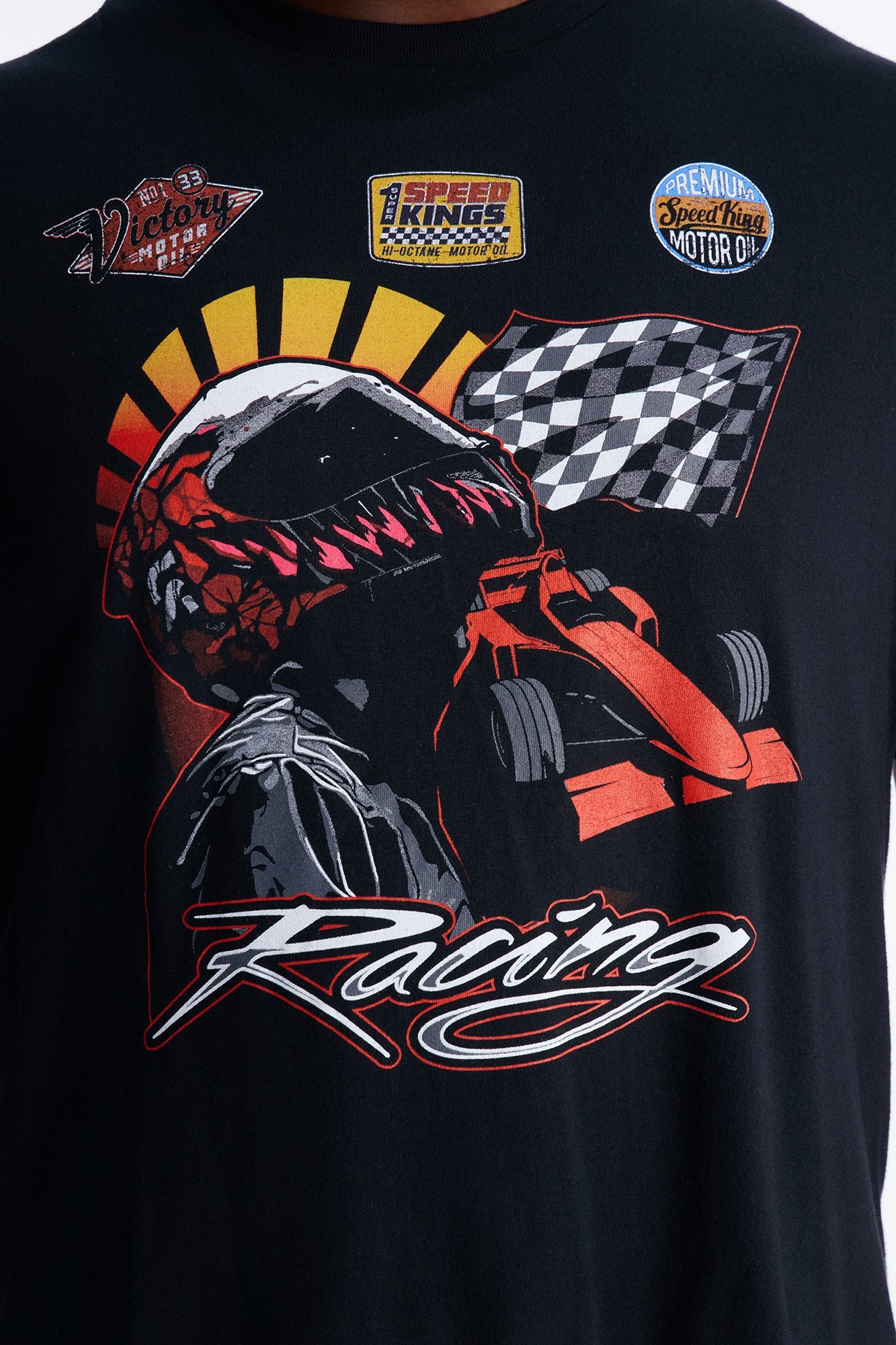 Pure Speed Racing Short Sleeve Tee - Black Fashion Nova
