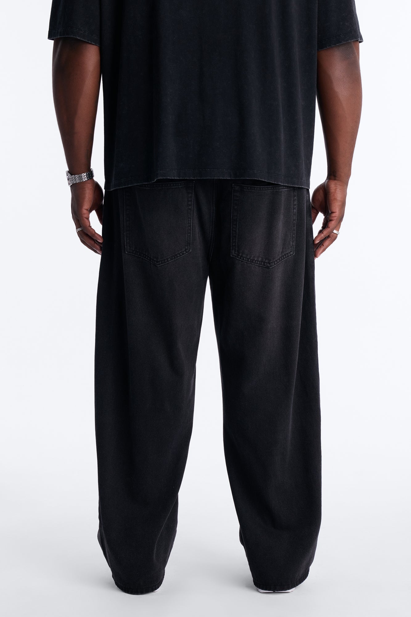 Essential Baggy Rigid Jean - Black Wash Fashion Nova