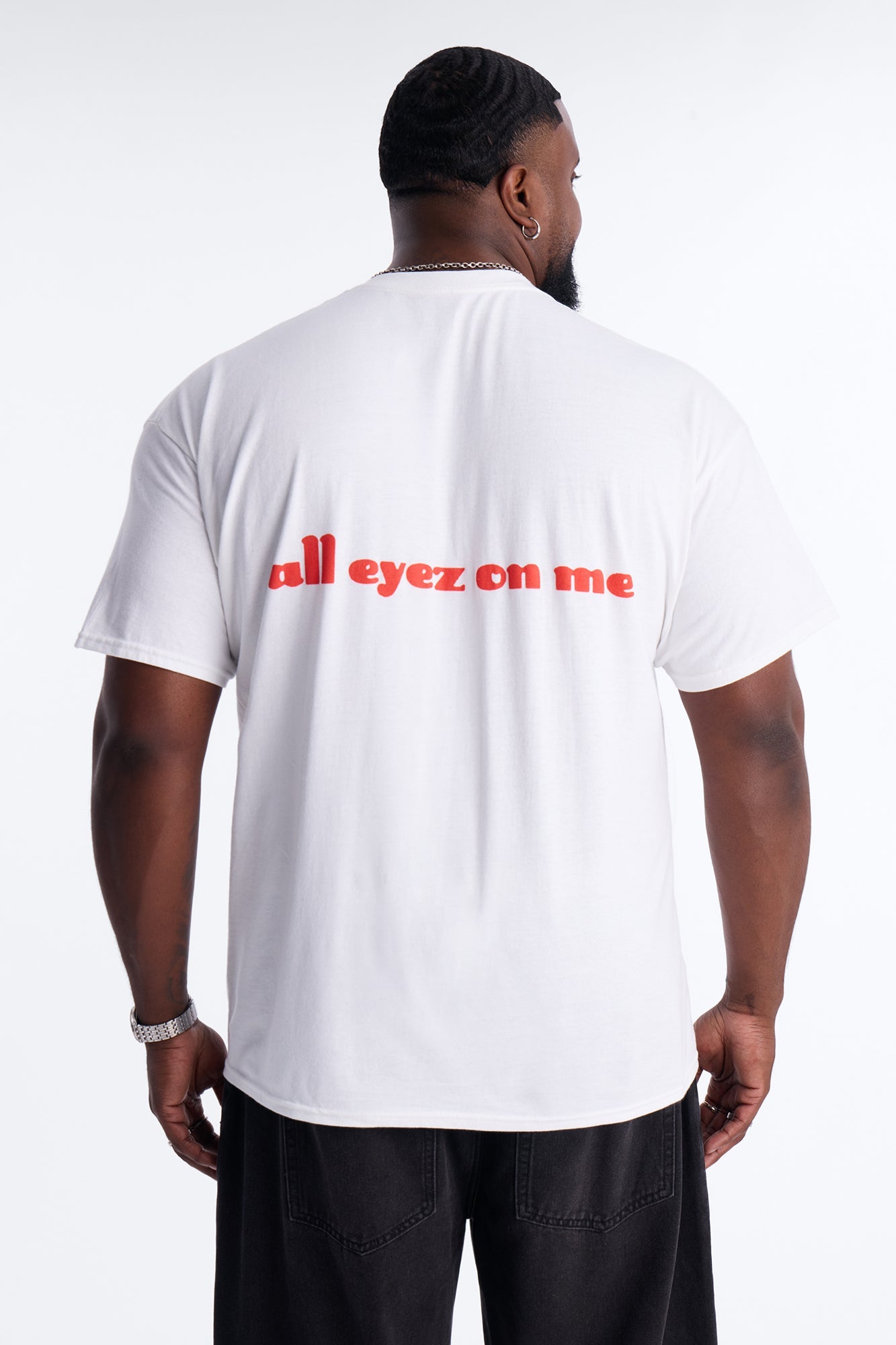 2pac All Eyez On Me Forever Short Sleeve Tee - White Fashion Nova