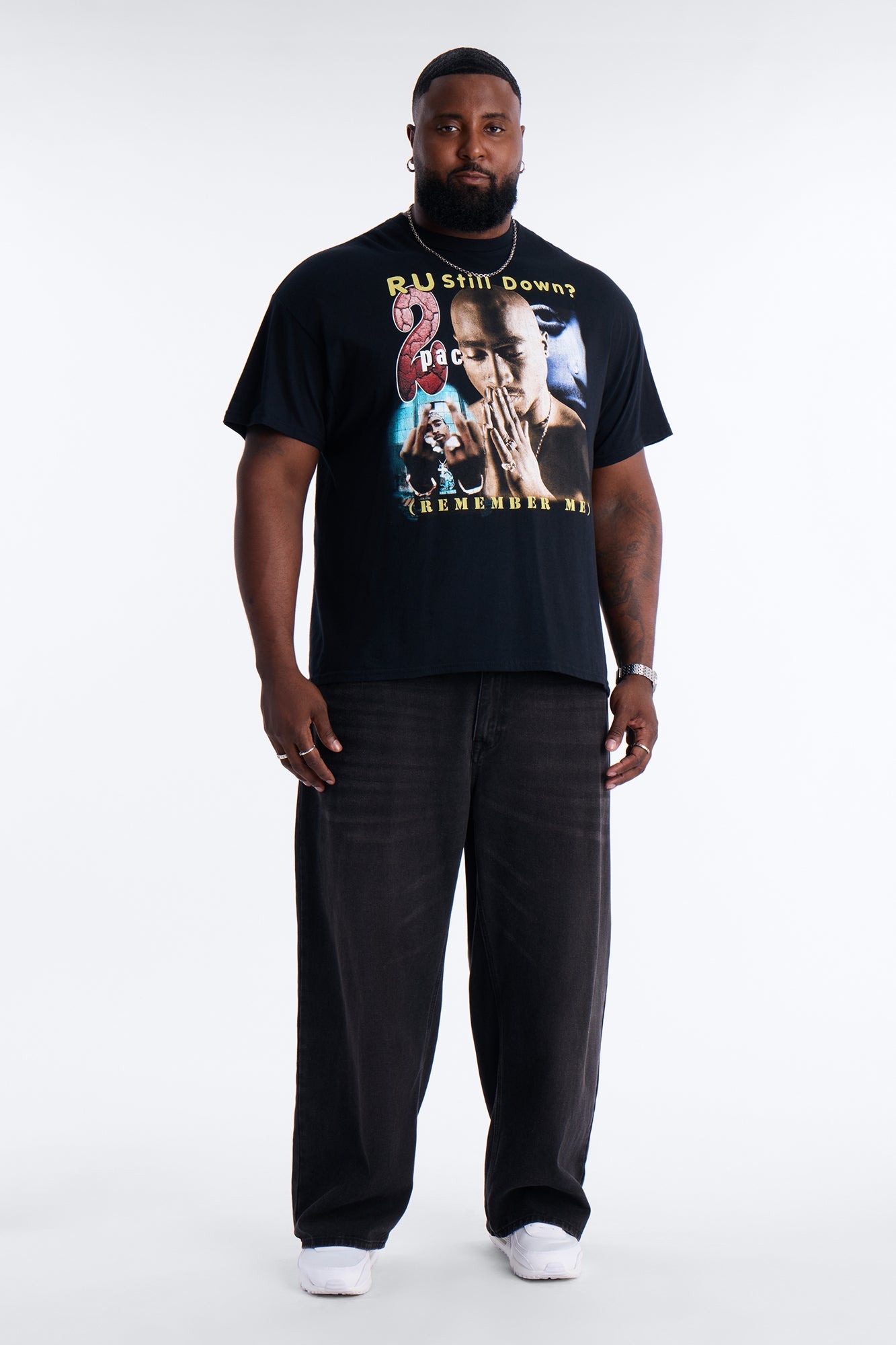 2pac R U Still Down Short Sleeve Tee - Black Fashion Nova