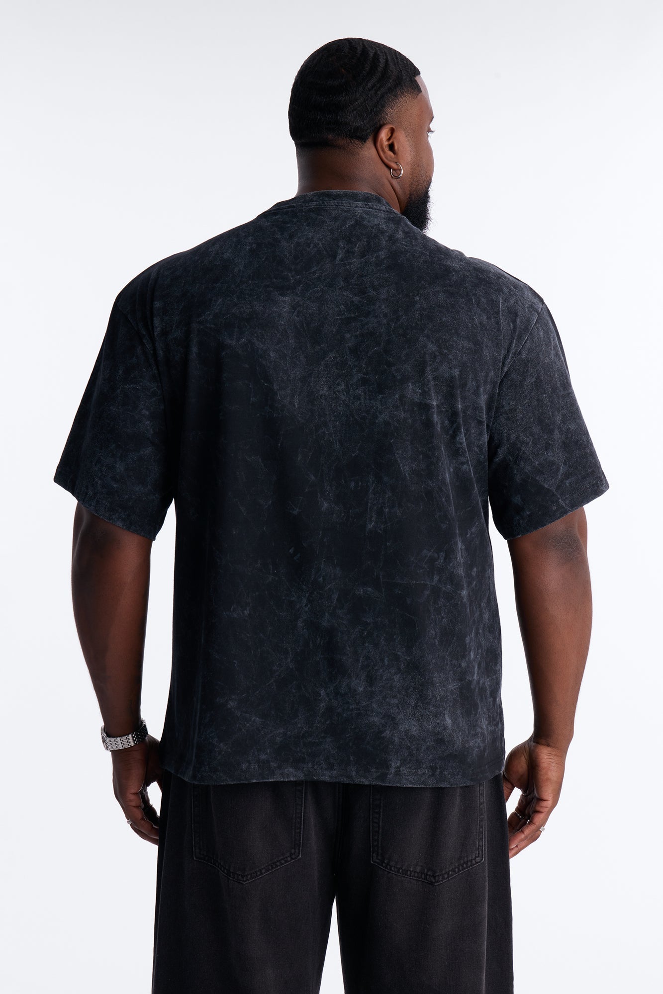Peanuts Snoopy Mischief Rhinestones Mineral Wash Fleece Tee - Black Wash Fashion Nova