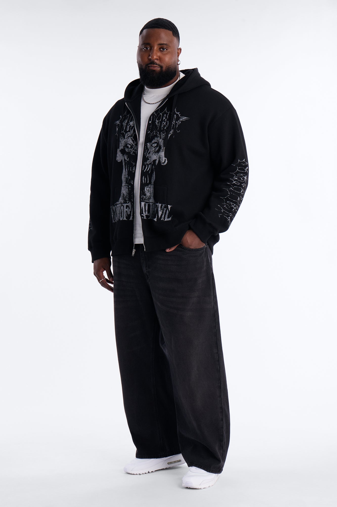 Slayer Tour 1988 Vintage Zip Hoodie - Black Wash Fashion Nova