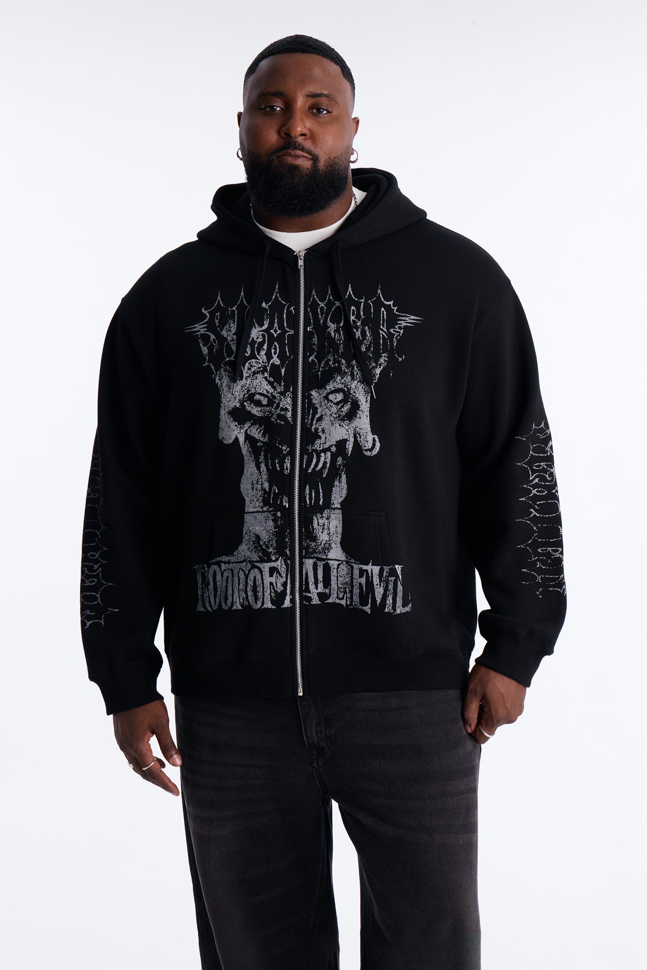 Slayer Tour 1988 Vintage Zip Hoodie - Black Wash Fashion Nova