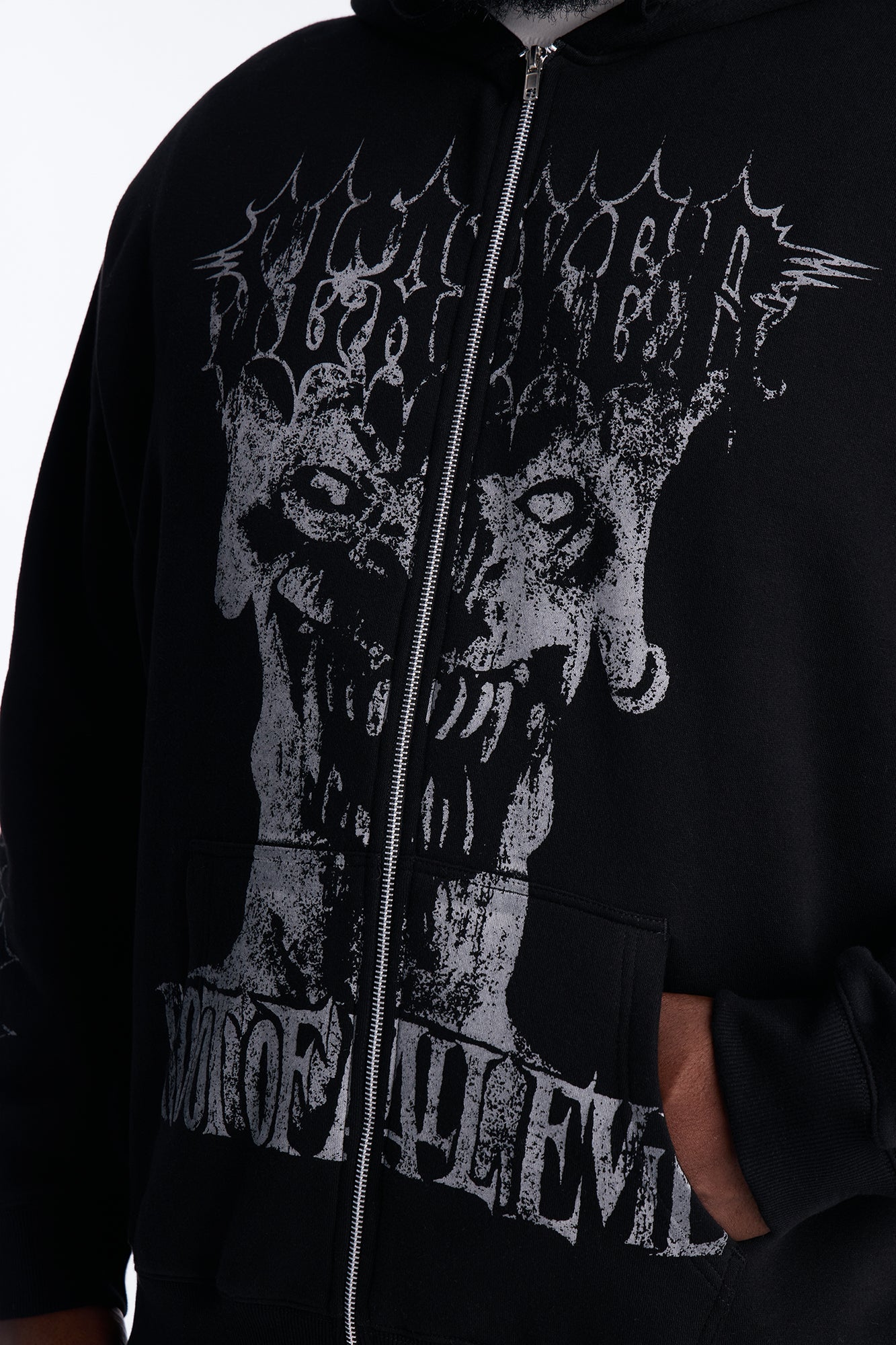 Slayer Tour 1988 Vintage Zip Hoodie - Black Wash Fashion Nova
