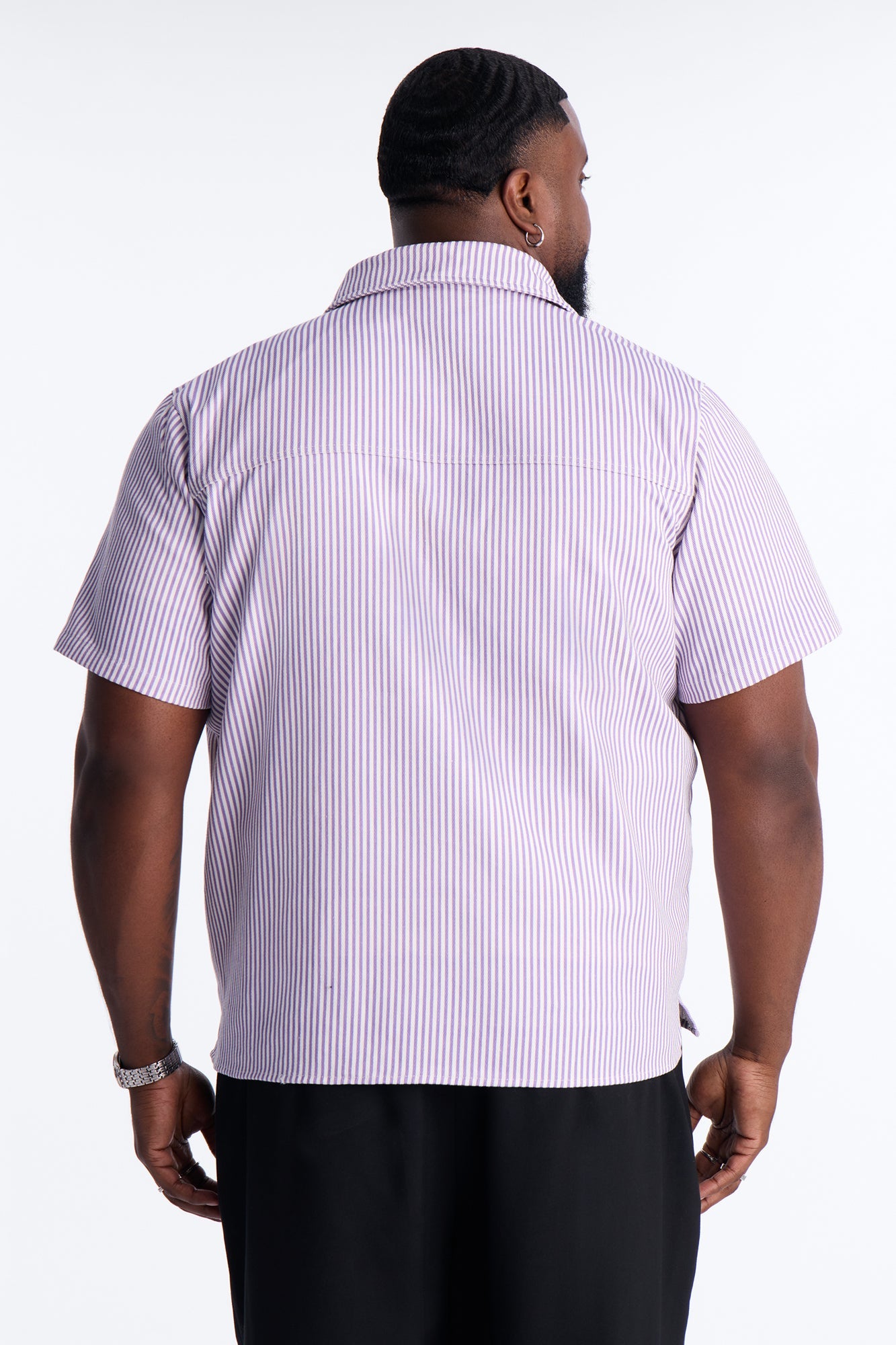 Diamante Trim Mechanic Shirt - Purple Fashion Nova