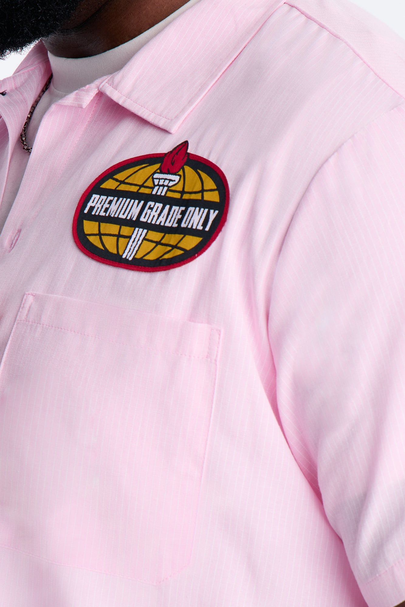 Cropped Overdrive Mode Striped Button Up Shirt - Pink Fashion Nova