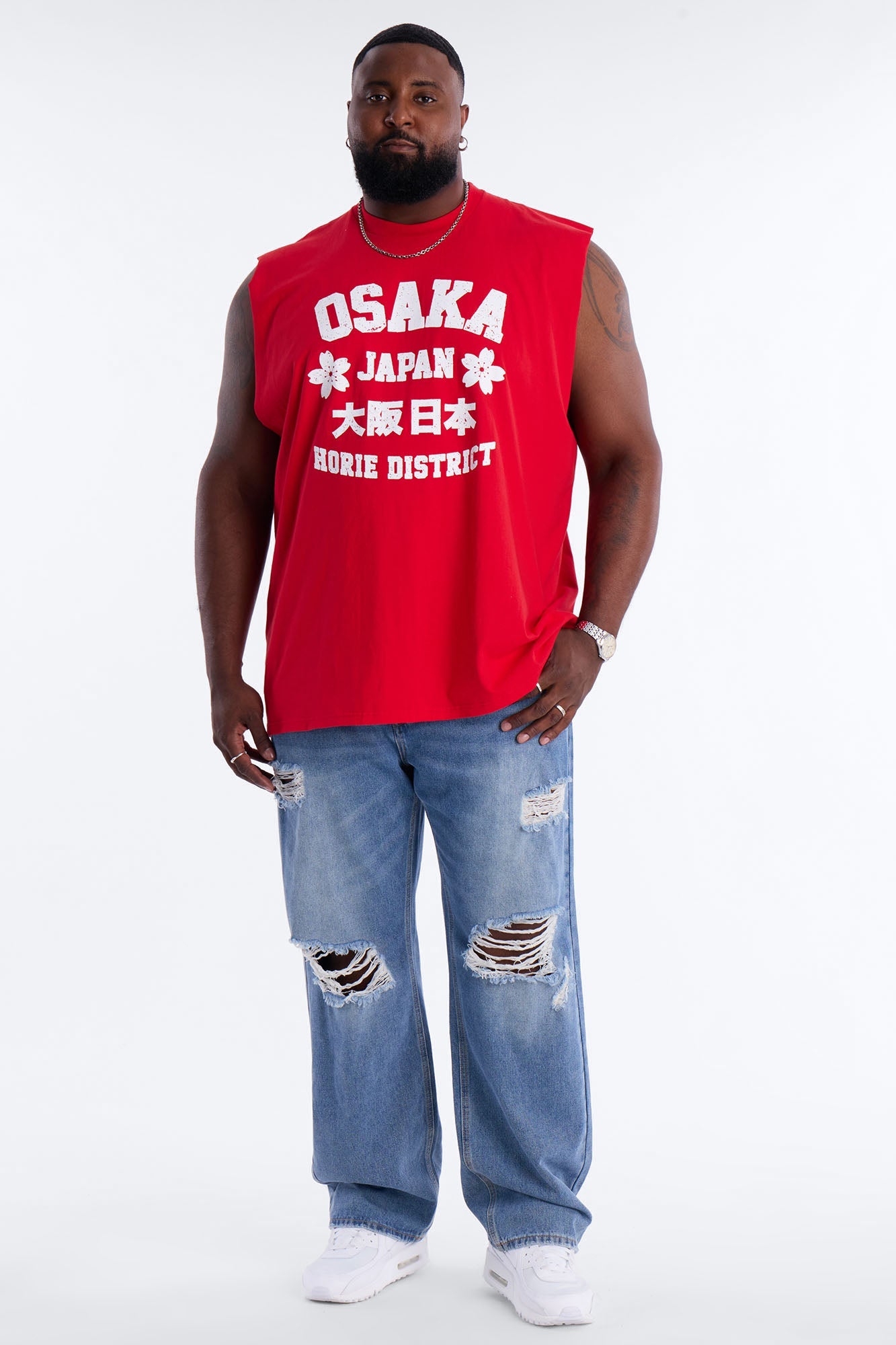 Osaka Japan Muscle Tee - Red Fashion Nova