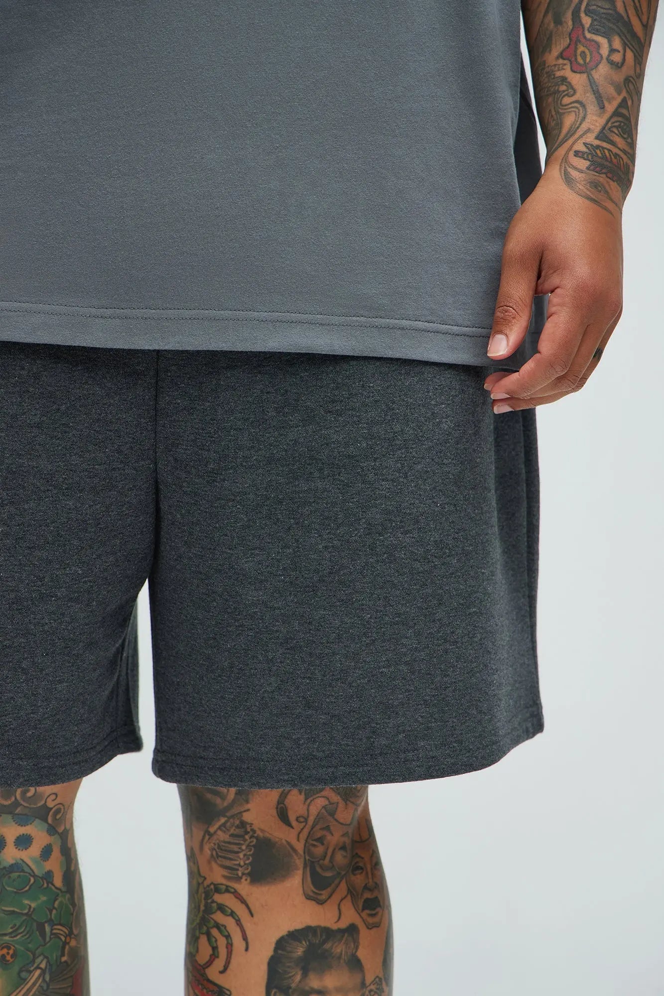 Tyson Sweatshort - Charcoal Fashion Nova