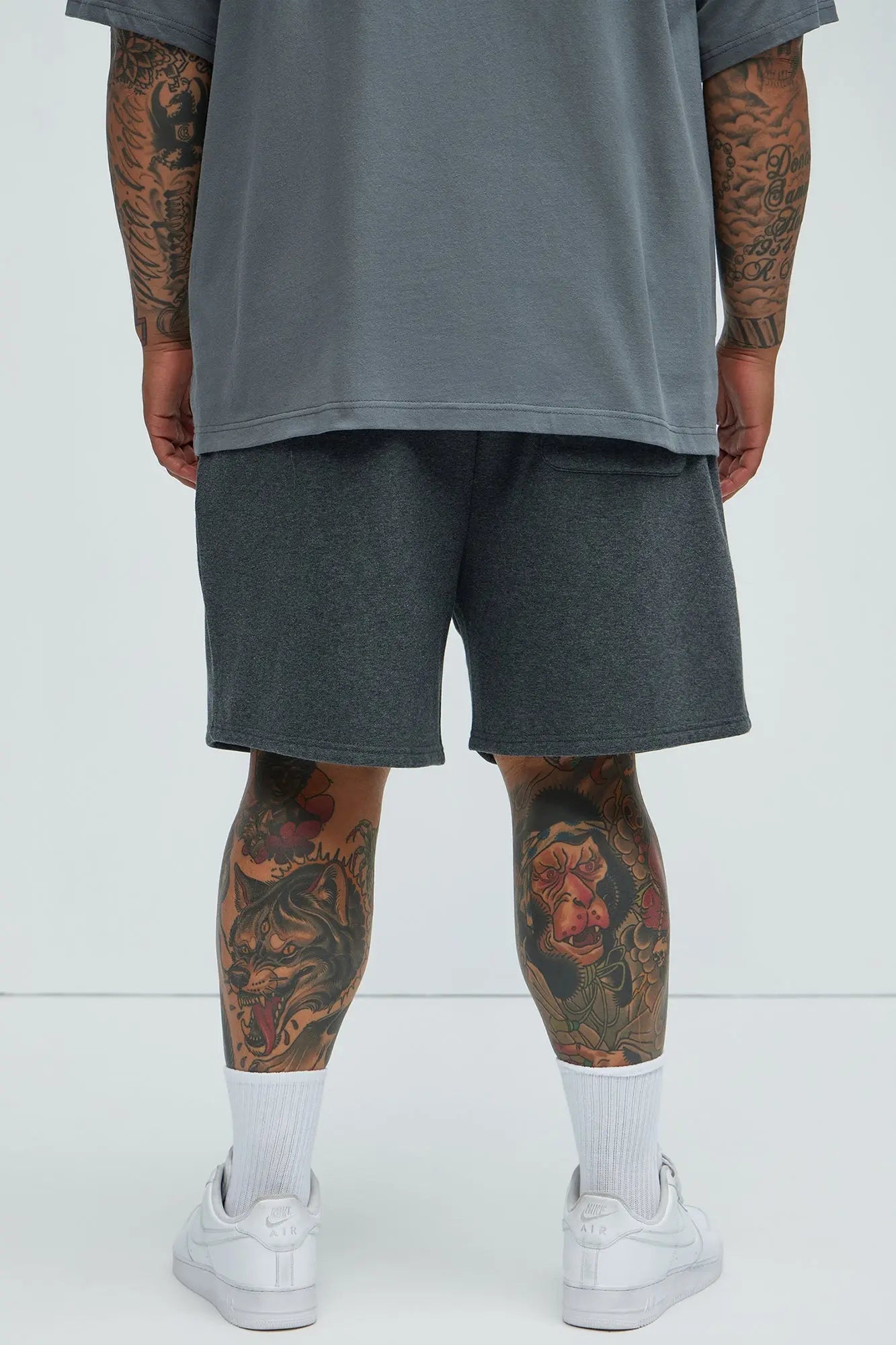 Tyson Sweatshort - Charcoal Fashion Nova
